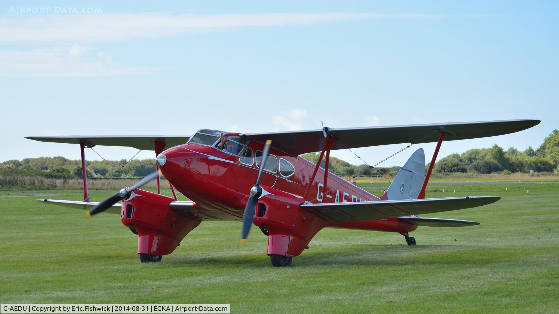 G-AEDU, 1937 De Havilland DH-90A Dragonfly C/N 7526, 3. G-AEDU at the superb 25th Anniversary RAFA Shoreham Airshow