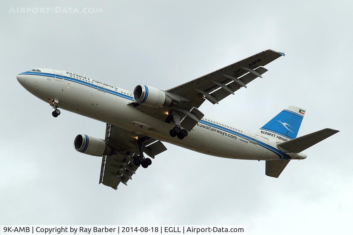9K-AMB, 1993 Airbus A300B4-605R C/N 694, Airbus A300B4-605R [694] (Kuwait Airways) Home~G 18/08/2014. On approach 27R.