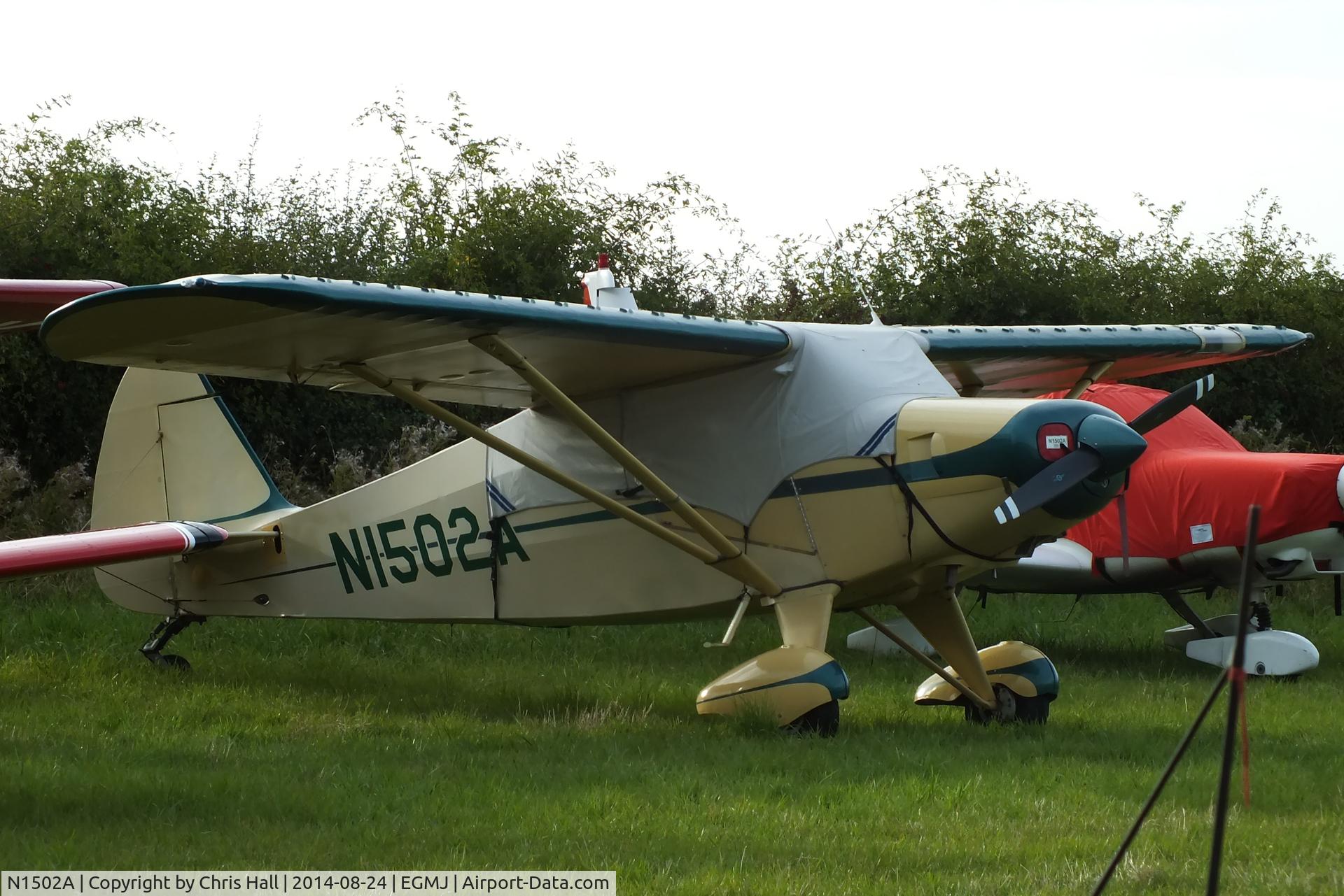 N1502A, 1951 Piper PA-20 Pacer C/N 20-686, at the Little Gransden Airshow 2014