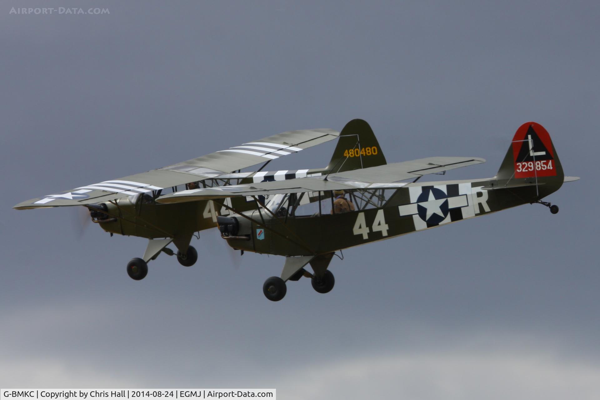 G-BMKC, 1943 Piper L-4H Grasshopper (J3C-65D) C/N 11145, at the Little Gransden Airshow 2014