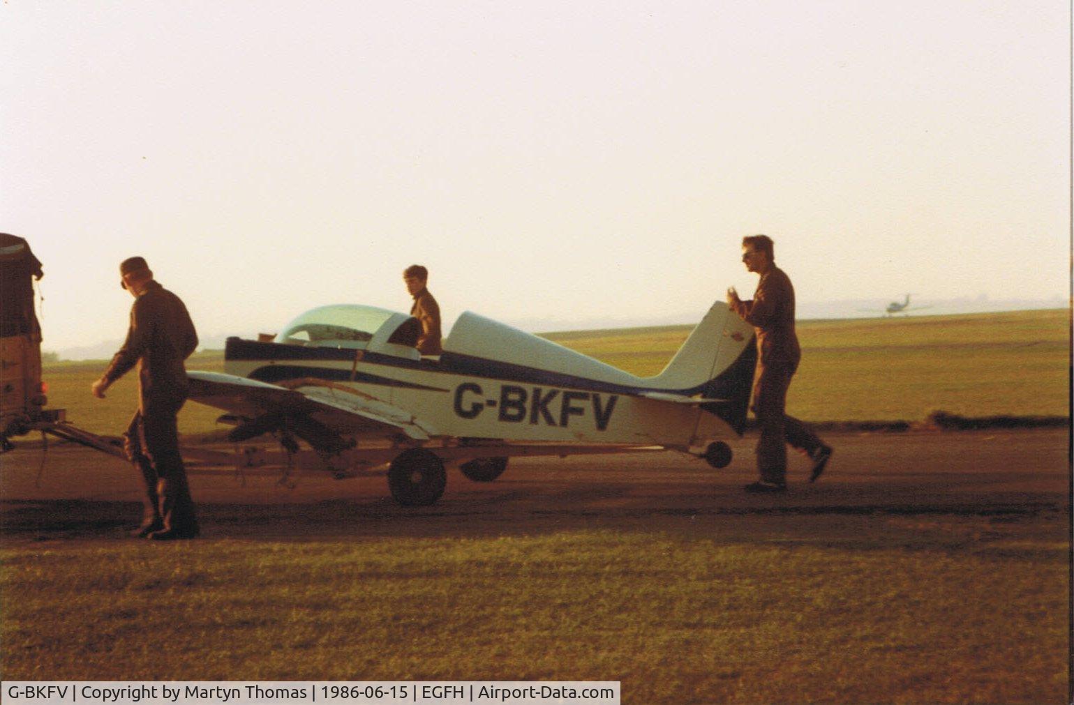 G-BKFV, 1983 Rand KR-2 C/N FHF-01, G-BKFV shortly after fatal accident at Swansea Airport.