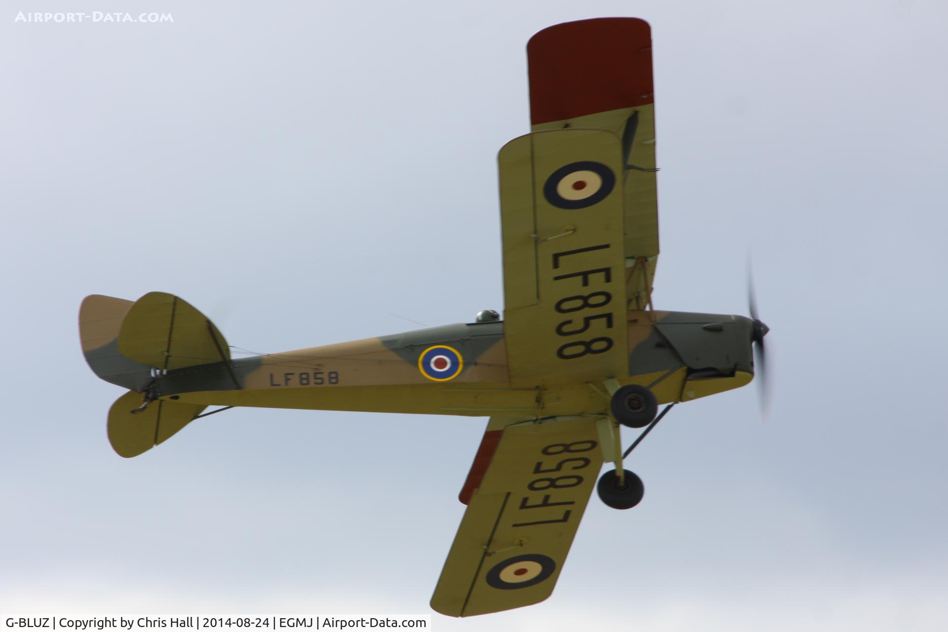 G-BLUZ, 1944 De Havilland DH.82B Queen Bee C/N 1435, at the Little Gransden Airshow 2014