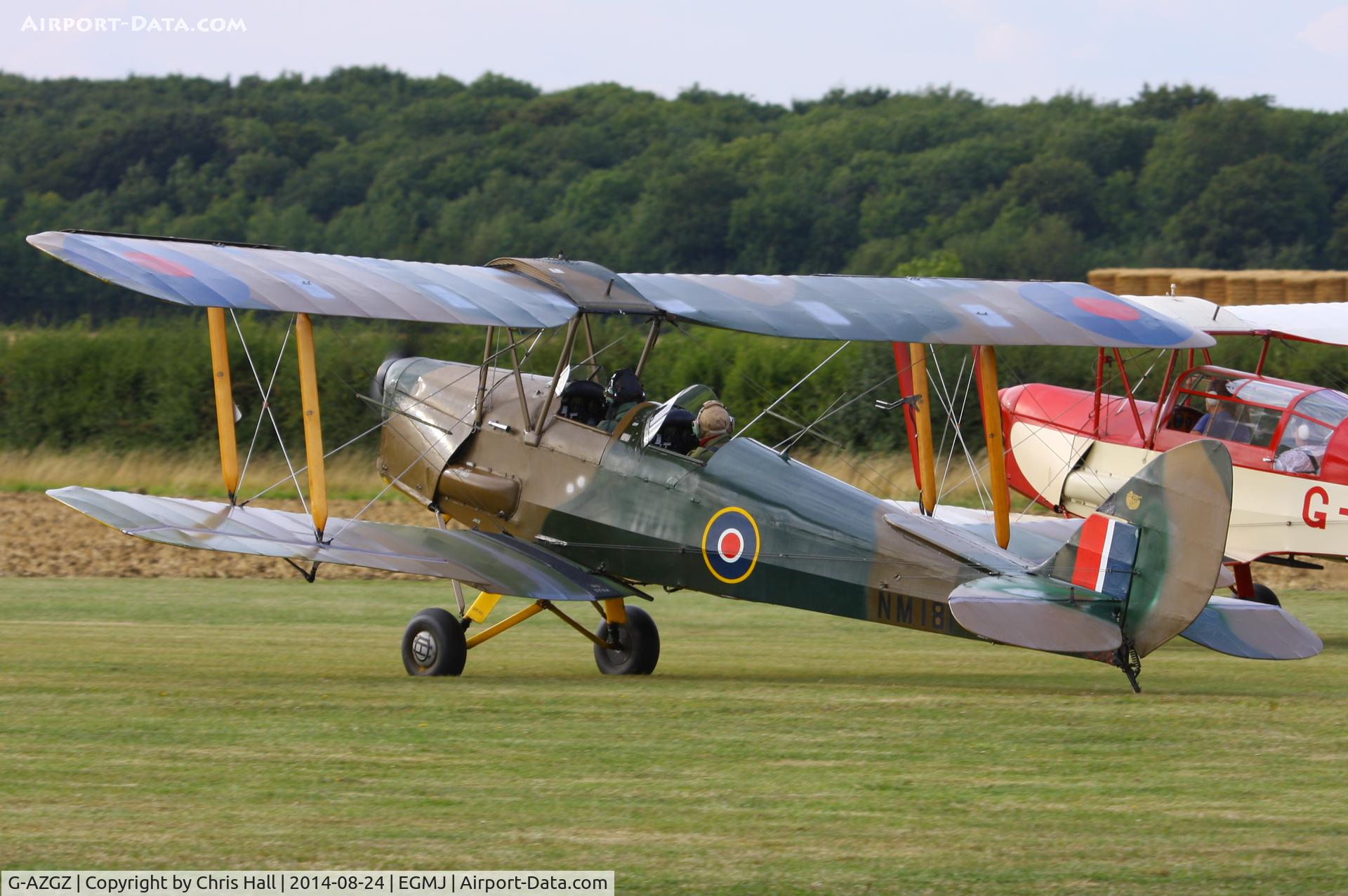 G-AZGZ, 1944 De Havilland DH-82A Tiger Moth II C/N 86489, at the Little Gransden Airshow 2014