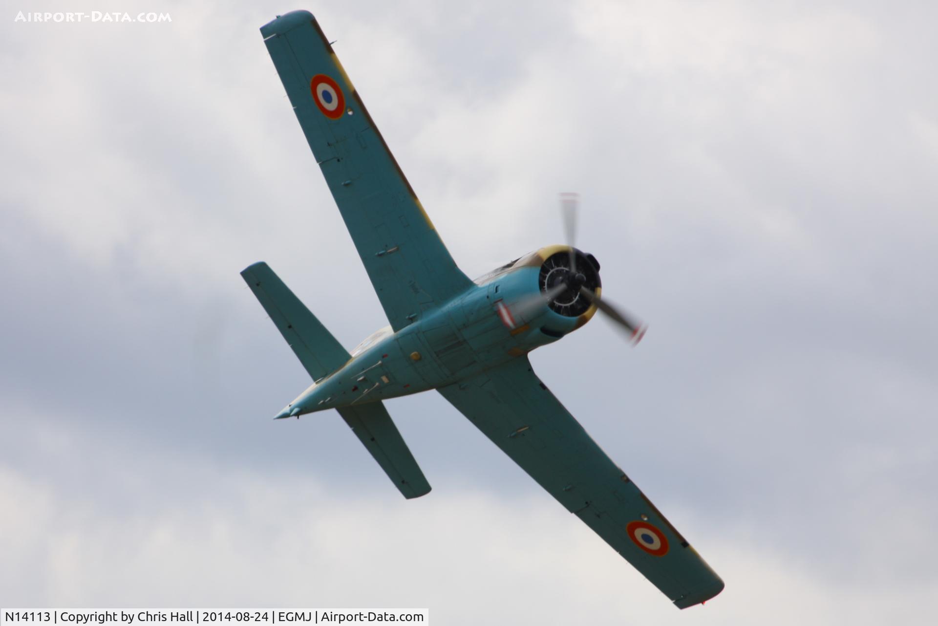 N14113, 1951 North American T-28A Fennec C/N 81-1, at the Little Gransden Airshow 2014