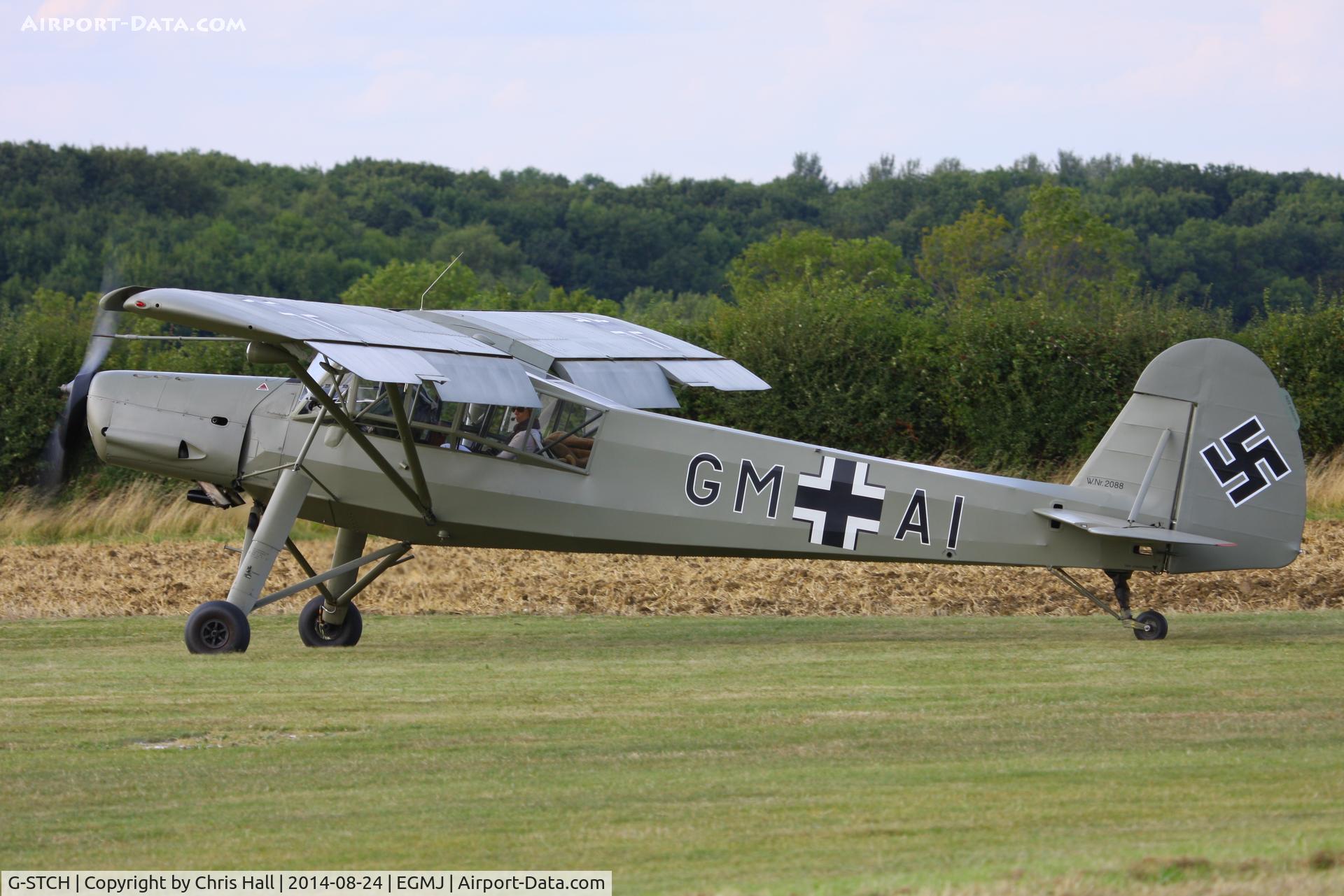 G-STCH, 1942 Fieseler Fi-156A-1 Storch C/N 2088, at the Little Gransden Airshow 2014