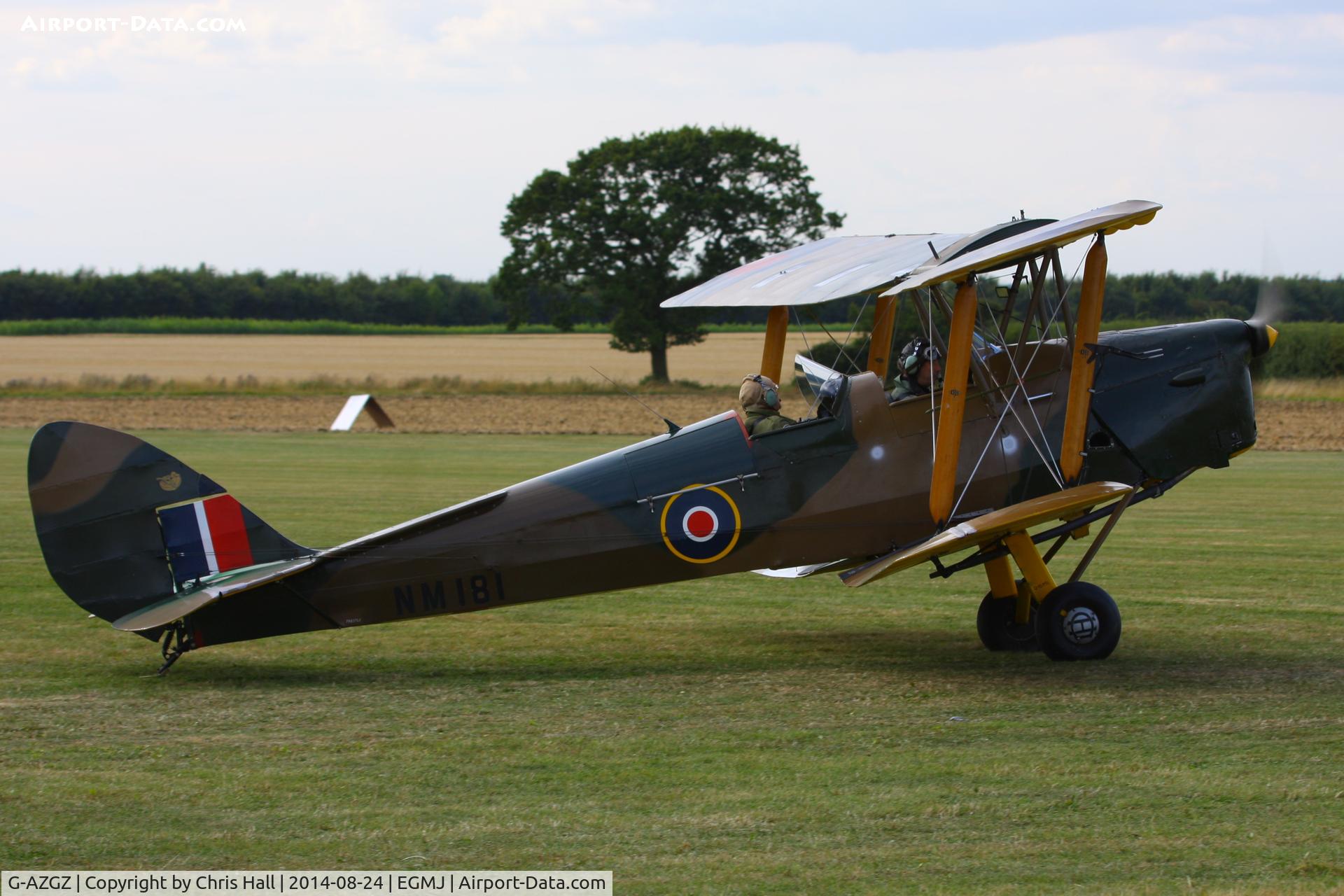 G-AZGZ, 1944 De Havilland DH-82A Tiger Moth II C/N 86489, at the Little Gransden Airshow 2014