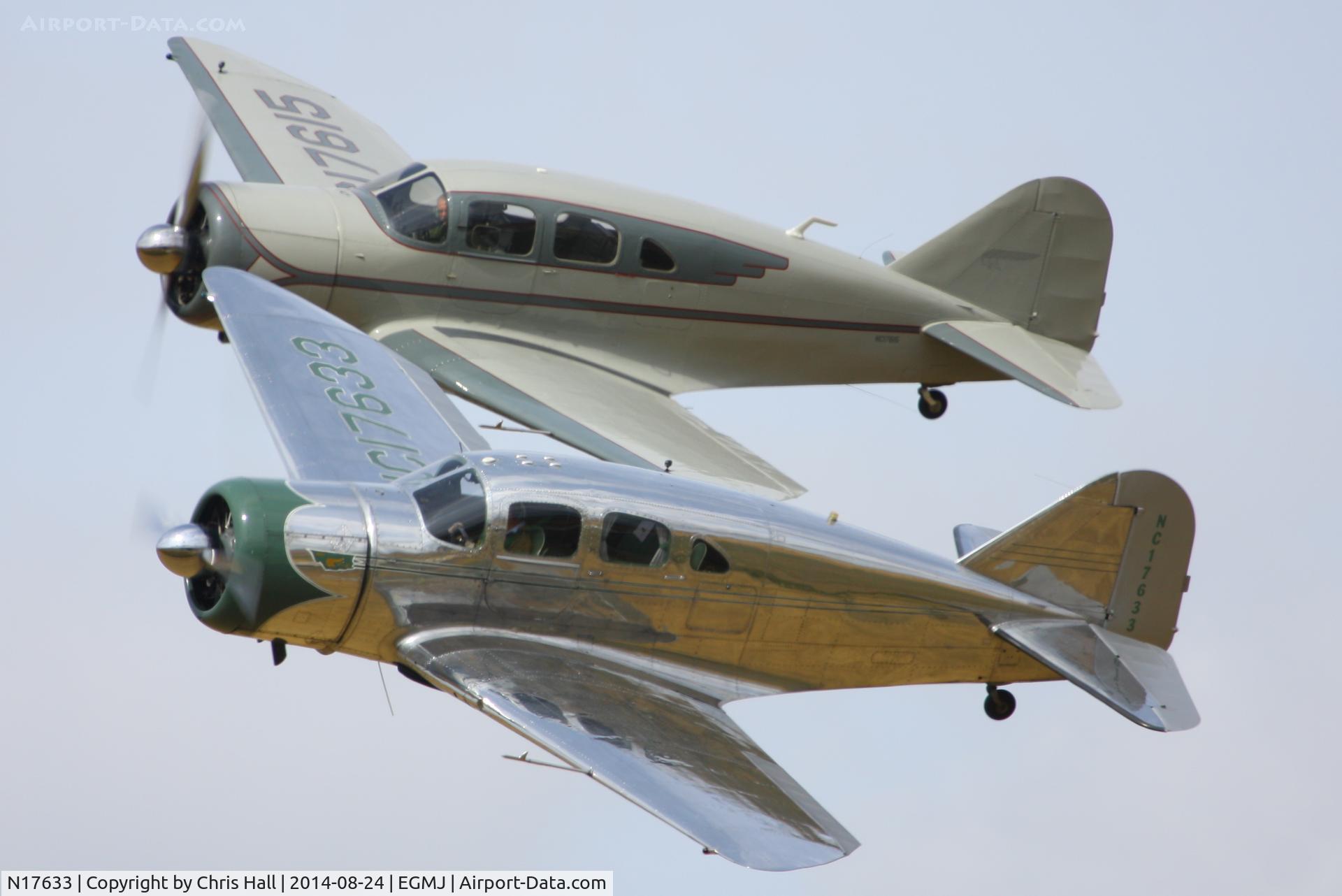 N17633, 1939 Spartan 7W Executive C/N 21, at the Little Gransden Airshow 2014