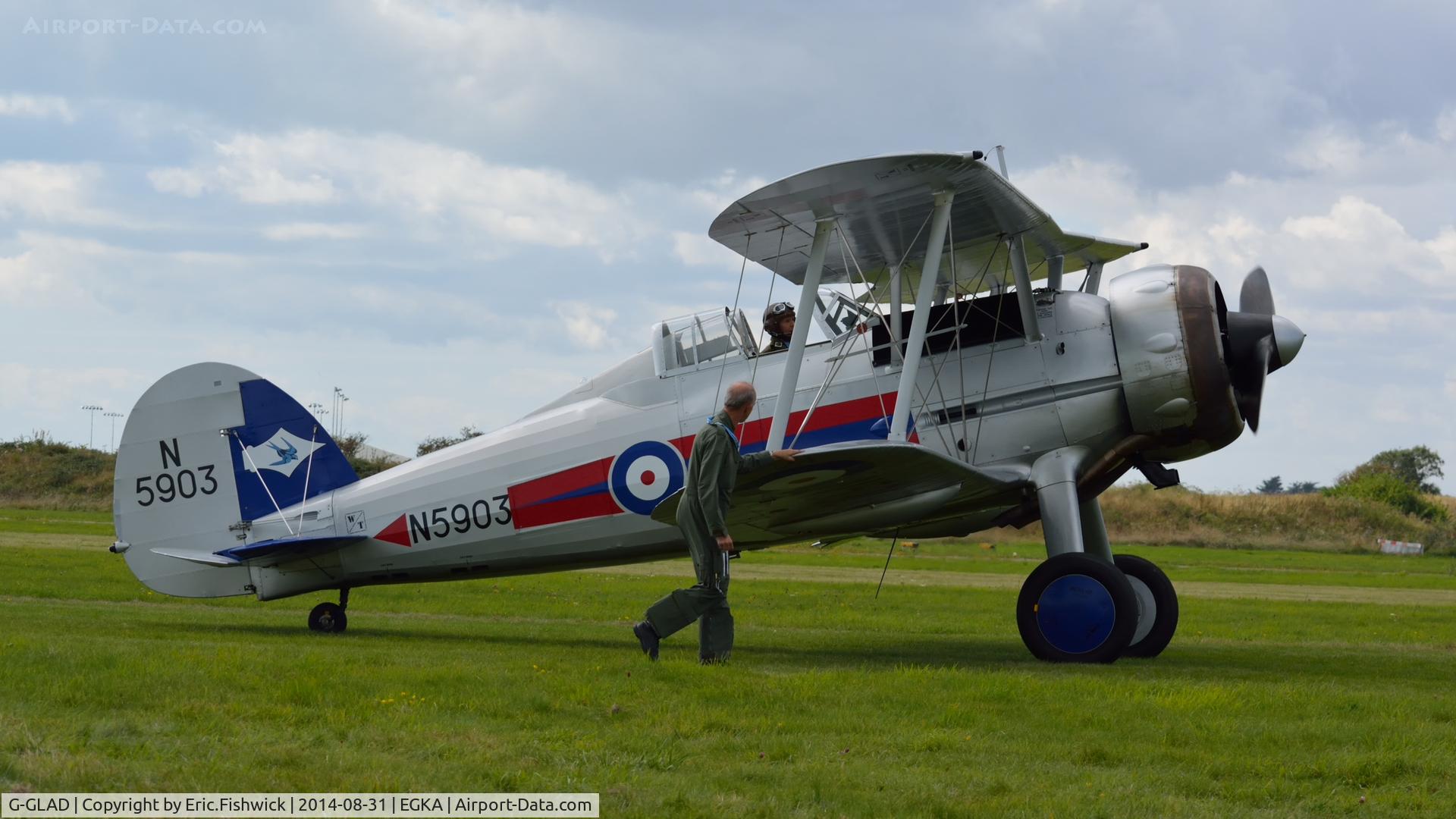G-GLAD, 1939 Gloster Gladiator Mk2 C/N G5/75751, 2. N5903 at the superb 25th Anniversary RAFA Shoreham Airshow.