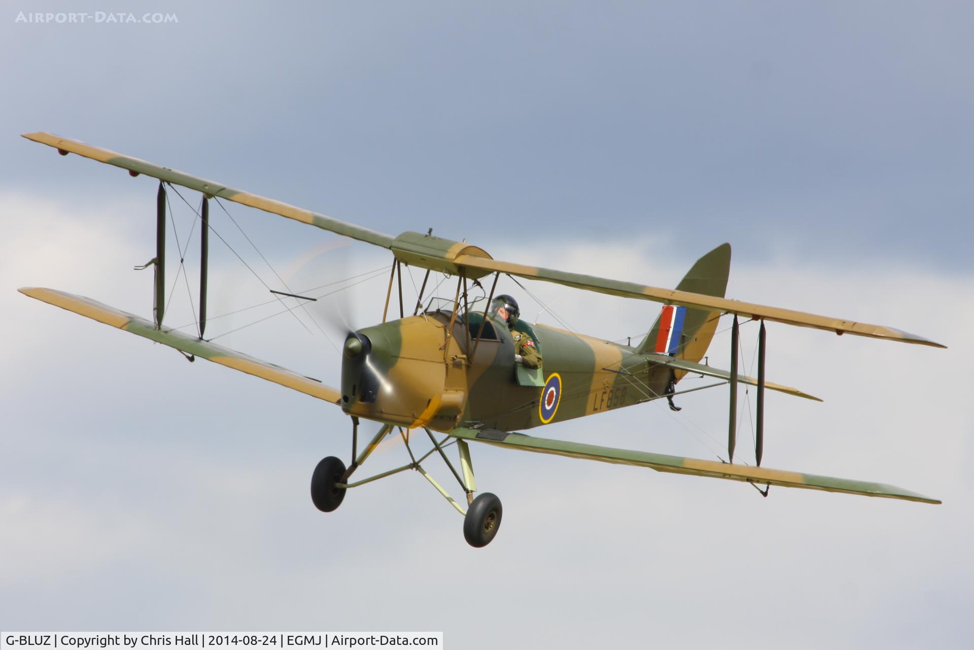 G-BLUZ, 1944 De Havilland DH.82B Queen Bee C/N 1435, at the Little Gransden Airshow 2014