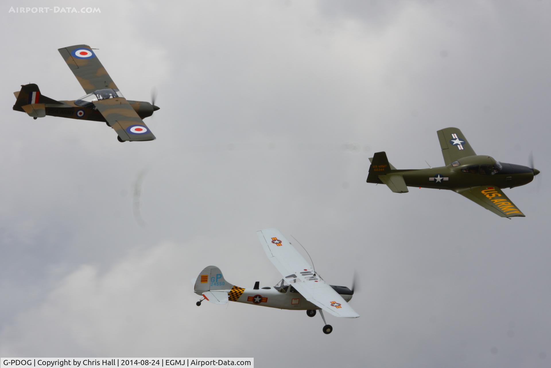 G-PDOG, 1957 Cessna 305C C/N 24550, at the Little Gransden Airshow 2014