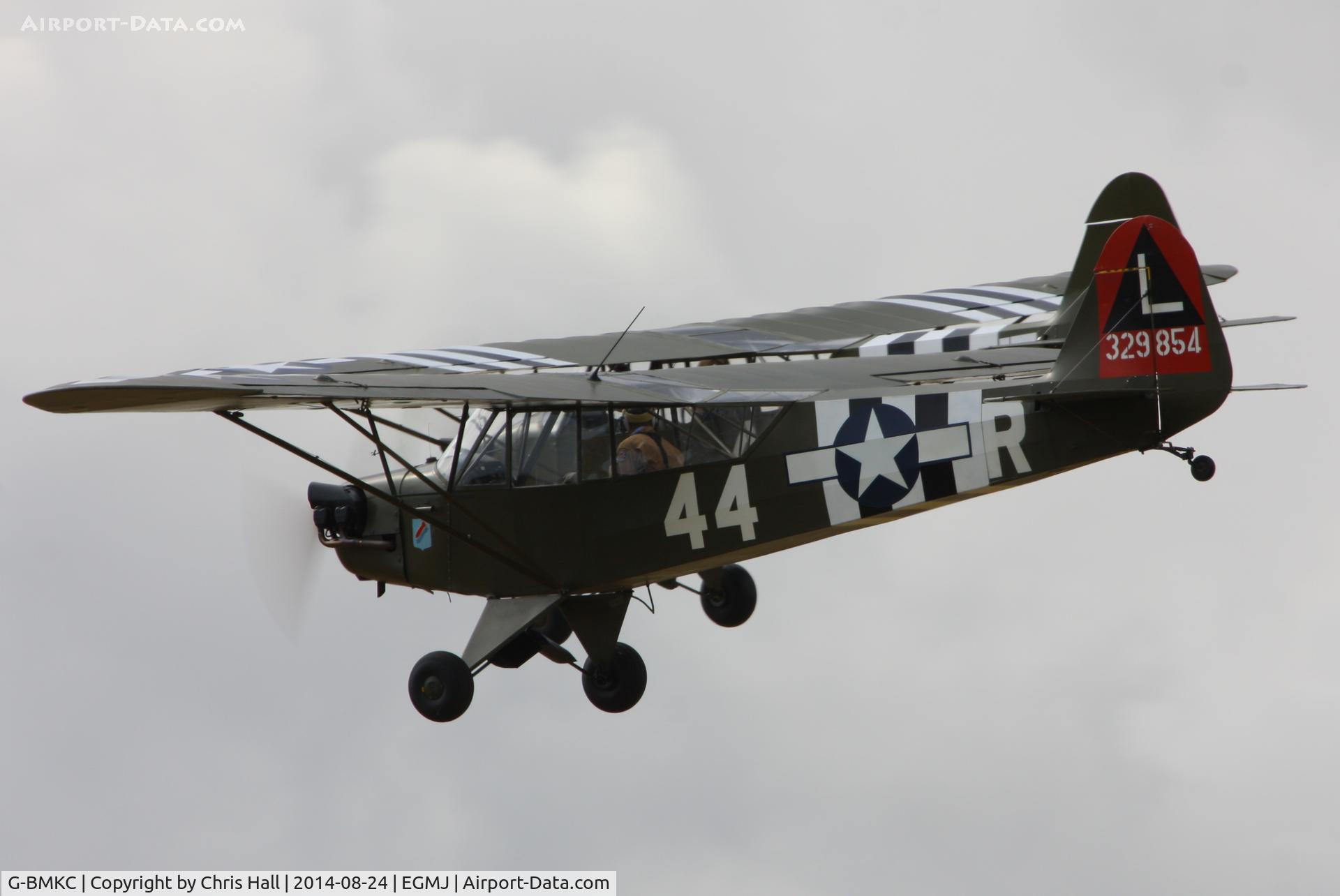 G-BMKC, 1943 Piper L-4H Grasshopper (J3C-65D) C/N 11145, at the Little Gransden Airshow 2014