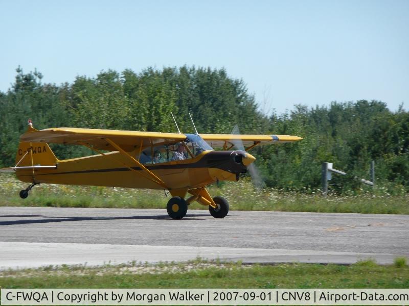C-FWQA, 1968 Piper PA-18-150 Super Cub C/N 18-8605, Takeoff run in Oct '08