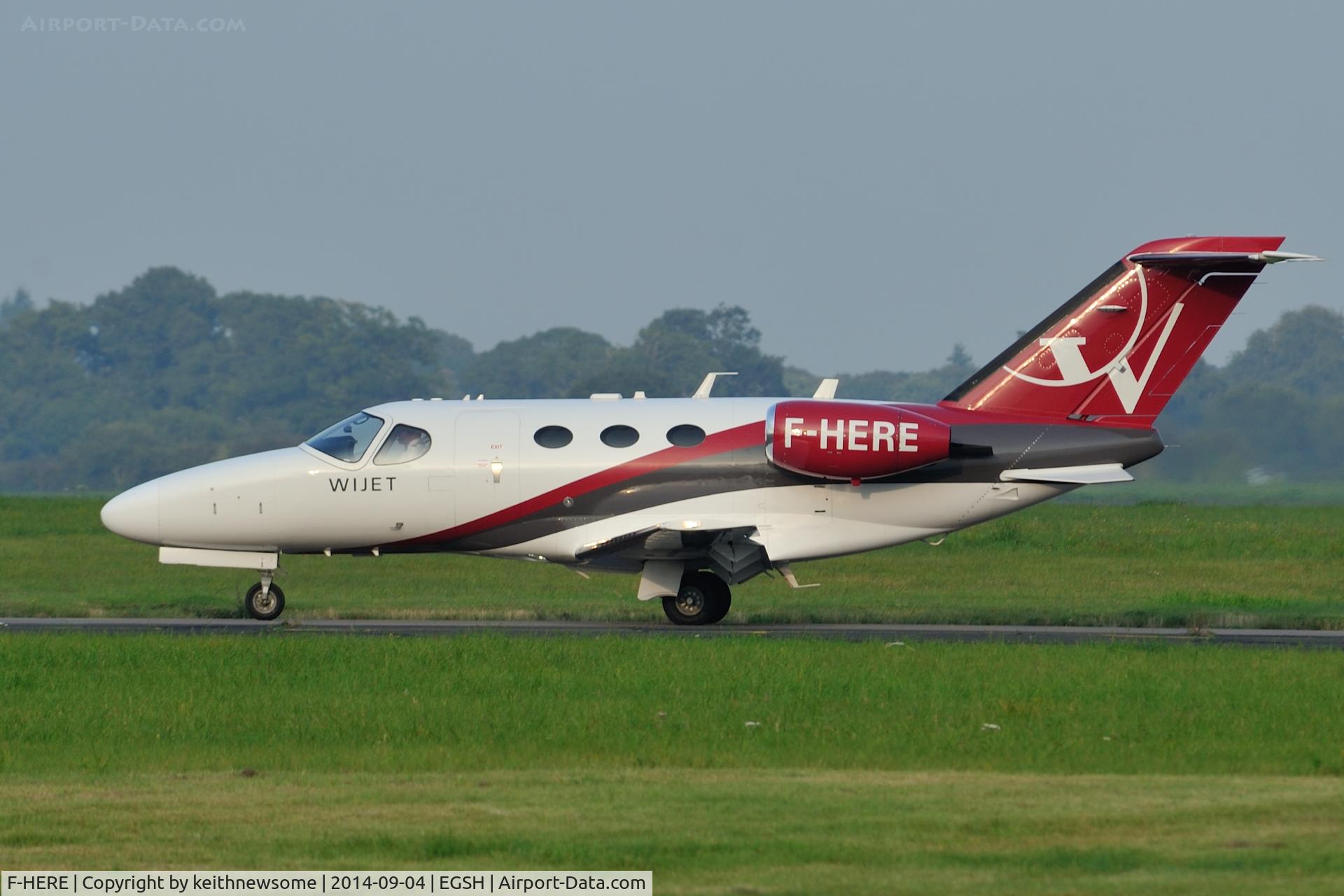F-HERE, 2009 Cessna 510 Citation Mustang Citation Mustang C/N 510-0194, Evening Leaving.
