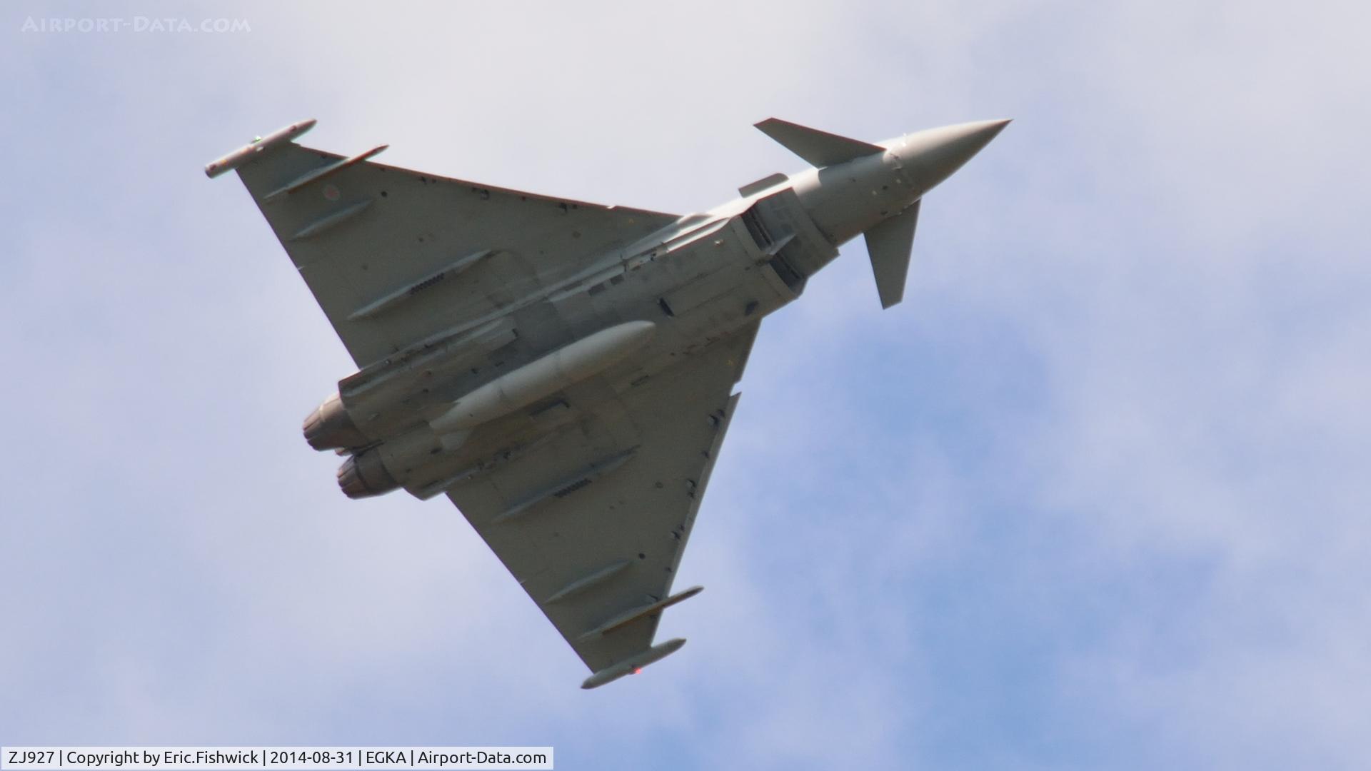 ZJ927, 2006 Eurofighter EF-2000 Typhoon FGR4 C/N 0089/BS018, 44. ZJ927 during an exhilarating display at the superb 25th Anniversary RAFA Shoreham Airshow.