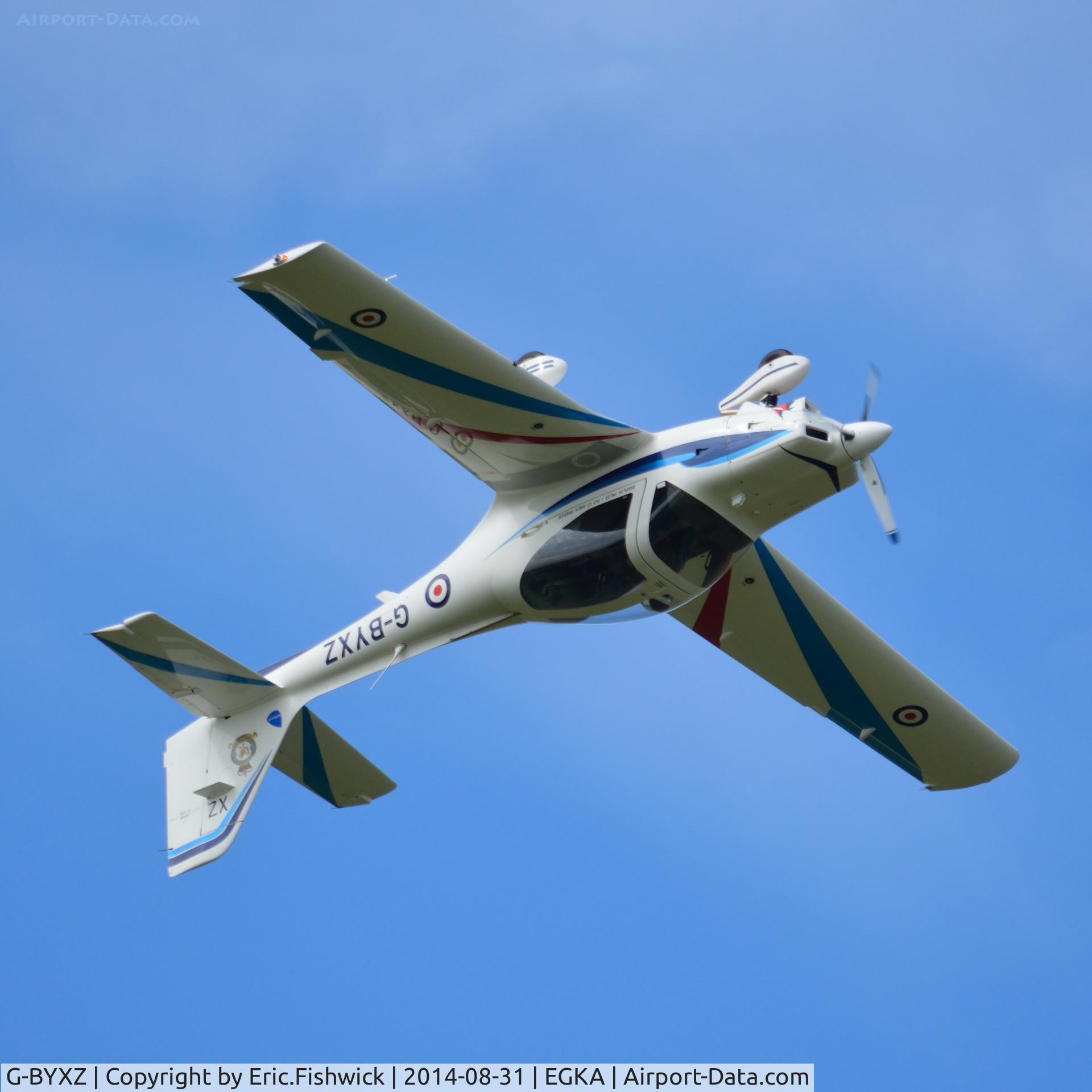 G-BYXZ, 2001 Grob G-115E Tutor T1 C/N 82182/E, 45. G-BYXZ in display mode at the superb 25th Anniversary RAFA Shoreham Airshow.