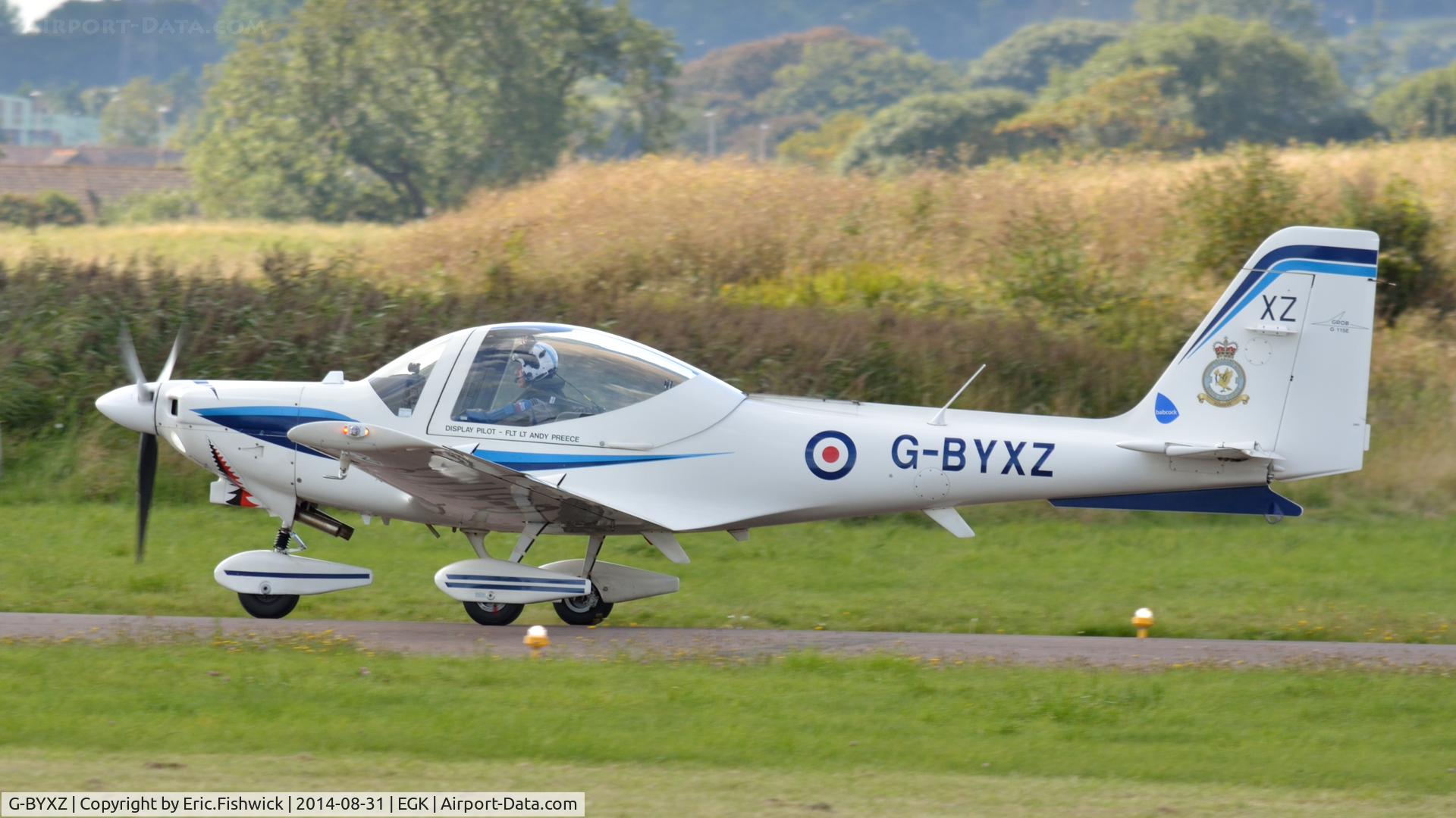 G-BYXZ, 2001 Grob G-115E Tutor T1 C/N 82182/E, 1. G-BYXZ in display mode at the superb 25th Anniversary RAFA Shoreham Airshow.