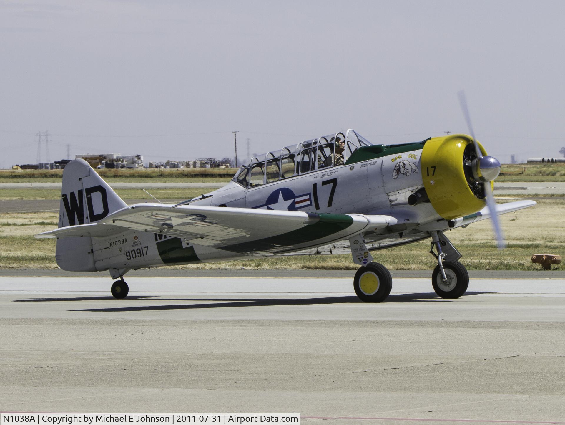 N1038A, 1944 North American SNJ-5 Texan C/N 90917 (121-41633), 2011 Travis Air Show in Fairfield, CA