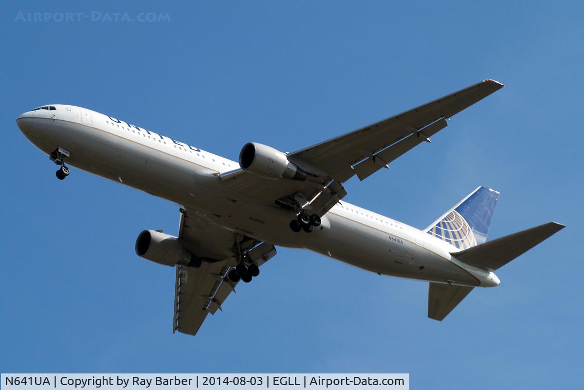 N641UA, 1991 Boeing 767-322/ER C/N 25091, Boeing 767-322ER [25091] (United Airlines) Home~G 03/08/2014. On approach 27R.