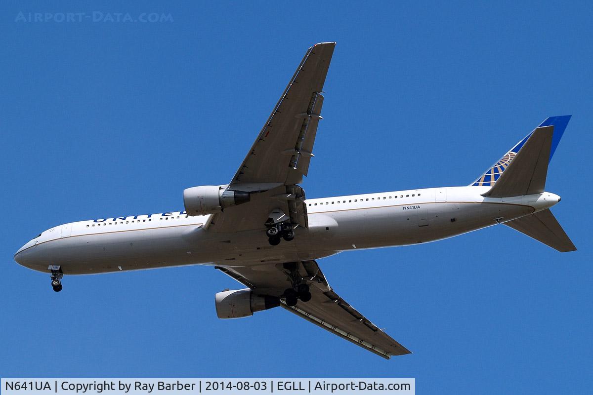 N641UA, 1991 Boeing 767-322/ER C/N 25091, Boeing 767-322ER [25091] (United Airlines) Home~G 03/08/2014. On approach 27R.