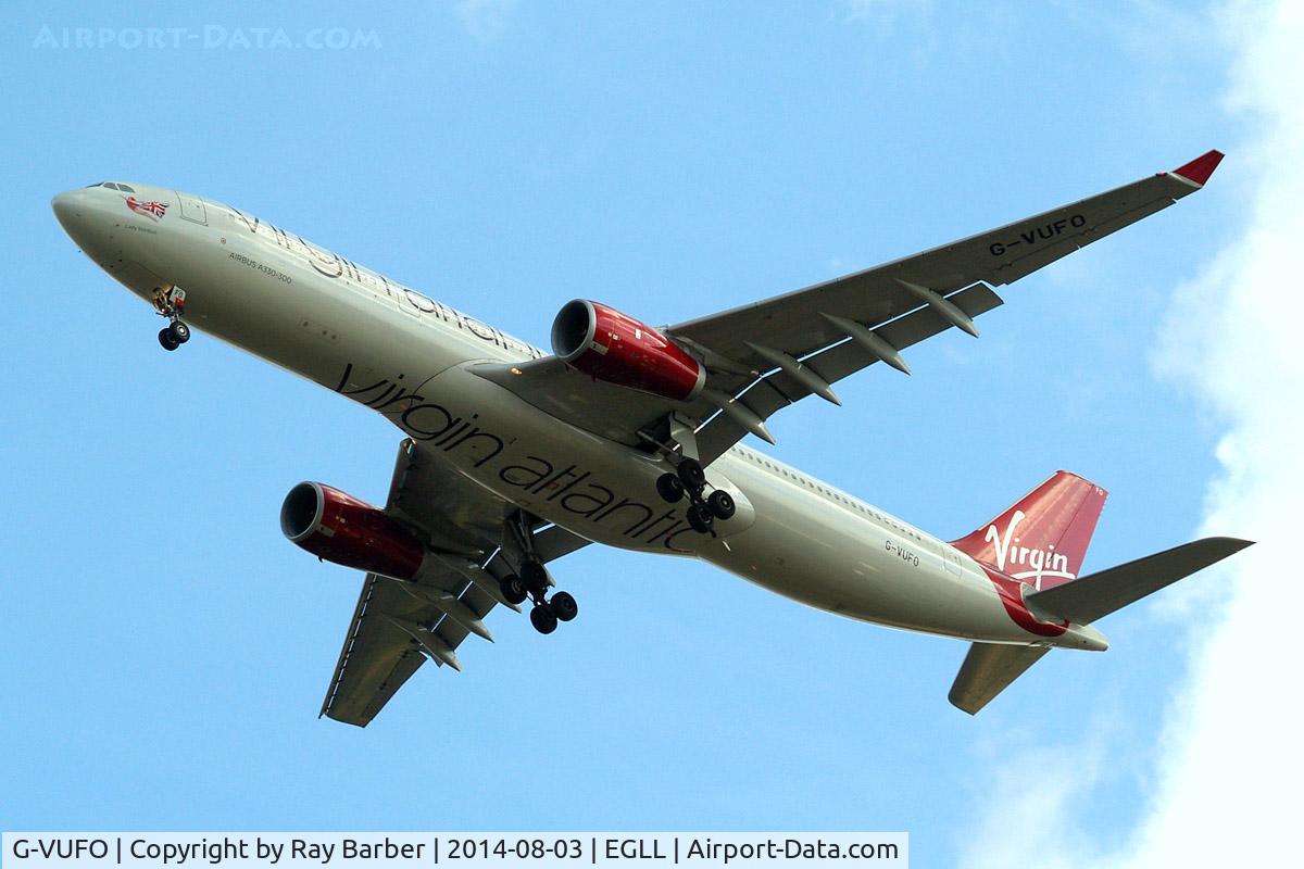 G-VUFO, 2012 Airbus A330-343X C/N 1352, Airbus A330-343X [1352] (Virgin Atlantic) Home~G 03/08/2014. On approach 27R.