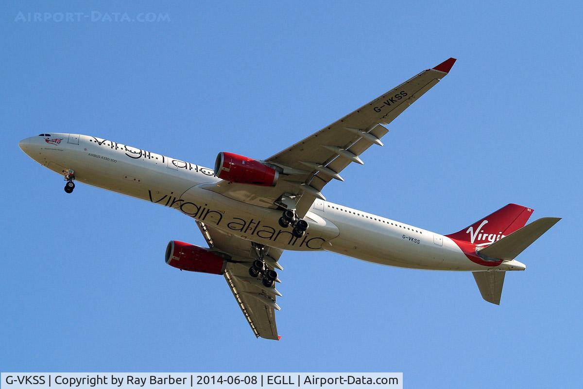 G-VKSS, 2010 Airbus A330-343X C/N 1201, Airbus A330-343X [1201] (Virgin Atlantic) Home~G 08/06/2014 On approach 27R.