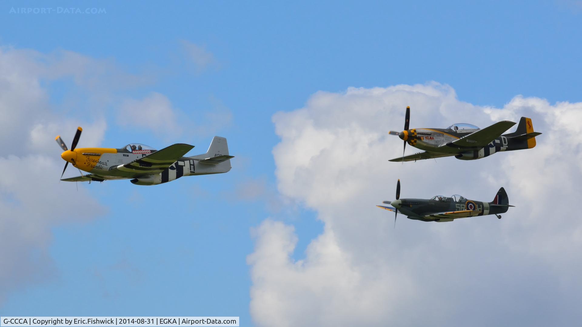G-CCCA, 1944 Supermarine 509 Spitfire TR.IXc C/N CBAF.9590, 45. PV202 in very good company at the superb 25th Anniversary RAFA Shoreham Airshow.