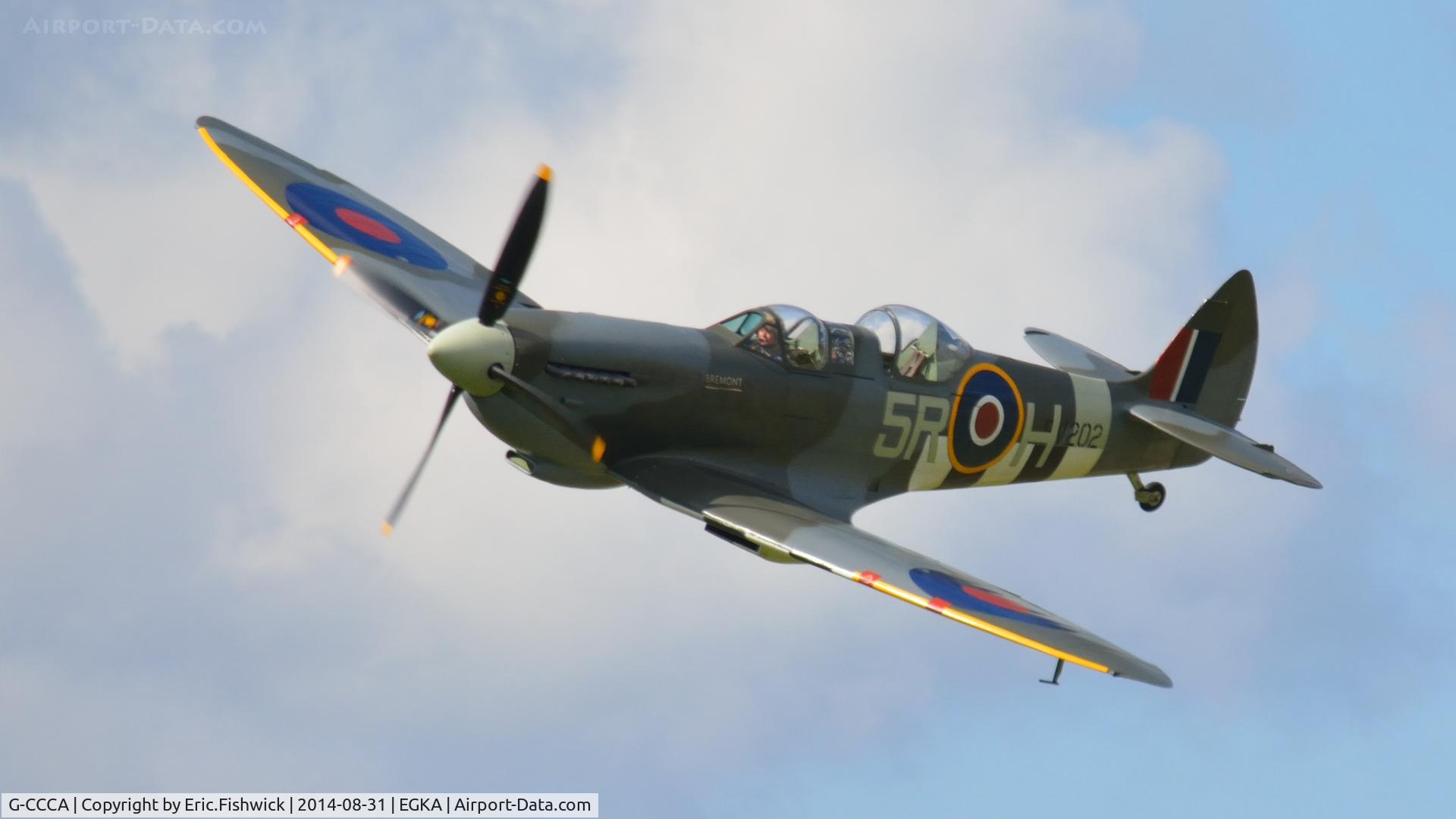 G-CCCA, 1944 Supermarine 509 Spitfire TR.IXc C/N CBAF.9590, 43. G-CCCA in display mode at the superb 25th Anniversary RAFA Shoreham Airshow.