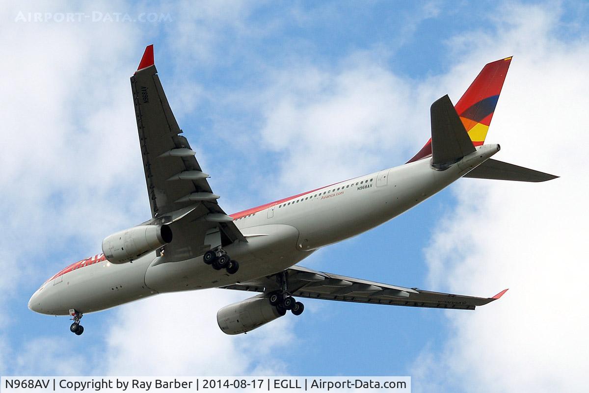 N968AV, 2009 Airbus A330-243 C/N 1009, Airbus A330-243 [1009] (Avianca) Home~G 17/08/2014. On approach 27R.