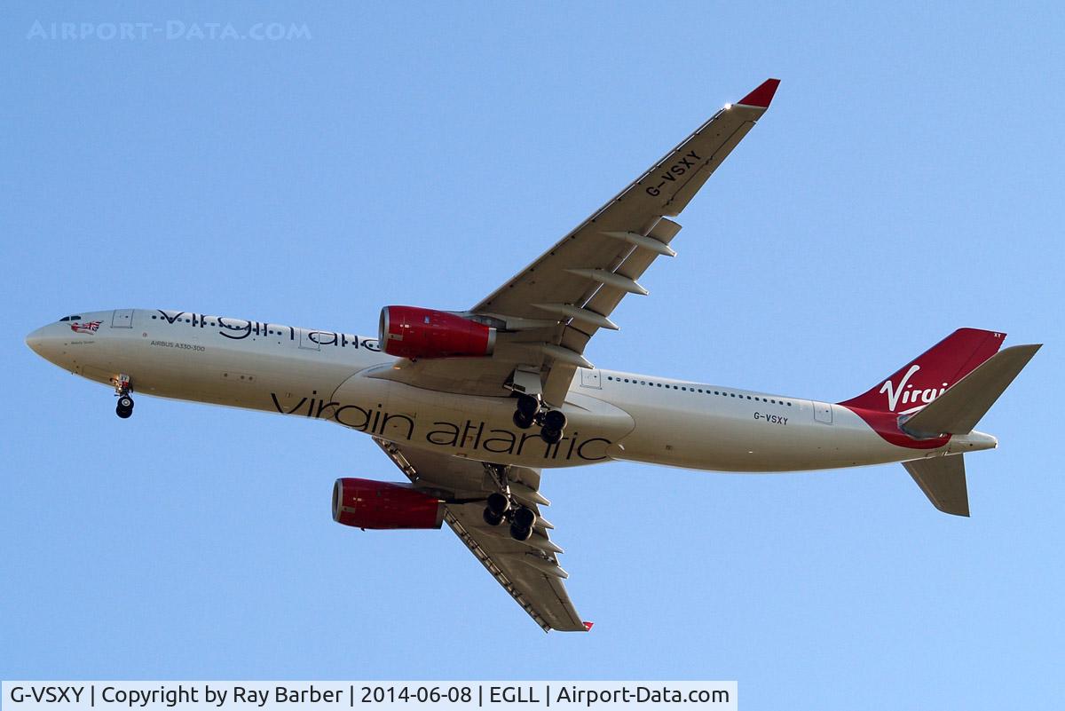 G-VSXY, 2010 Airbus A330-343X C/N 1195, Airbus A330-343X [1195] (Virgin Atlantic) Home~G 08/06/2014. On approach 27R.