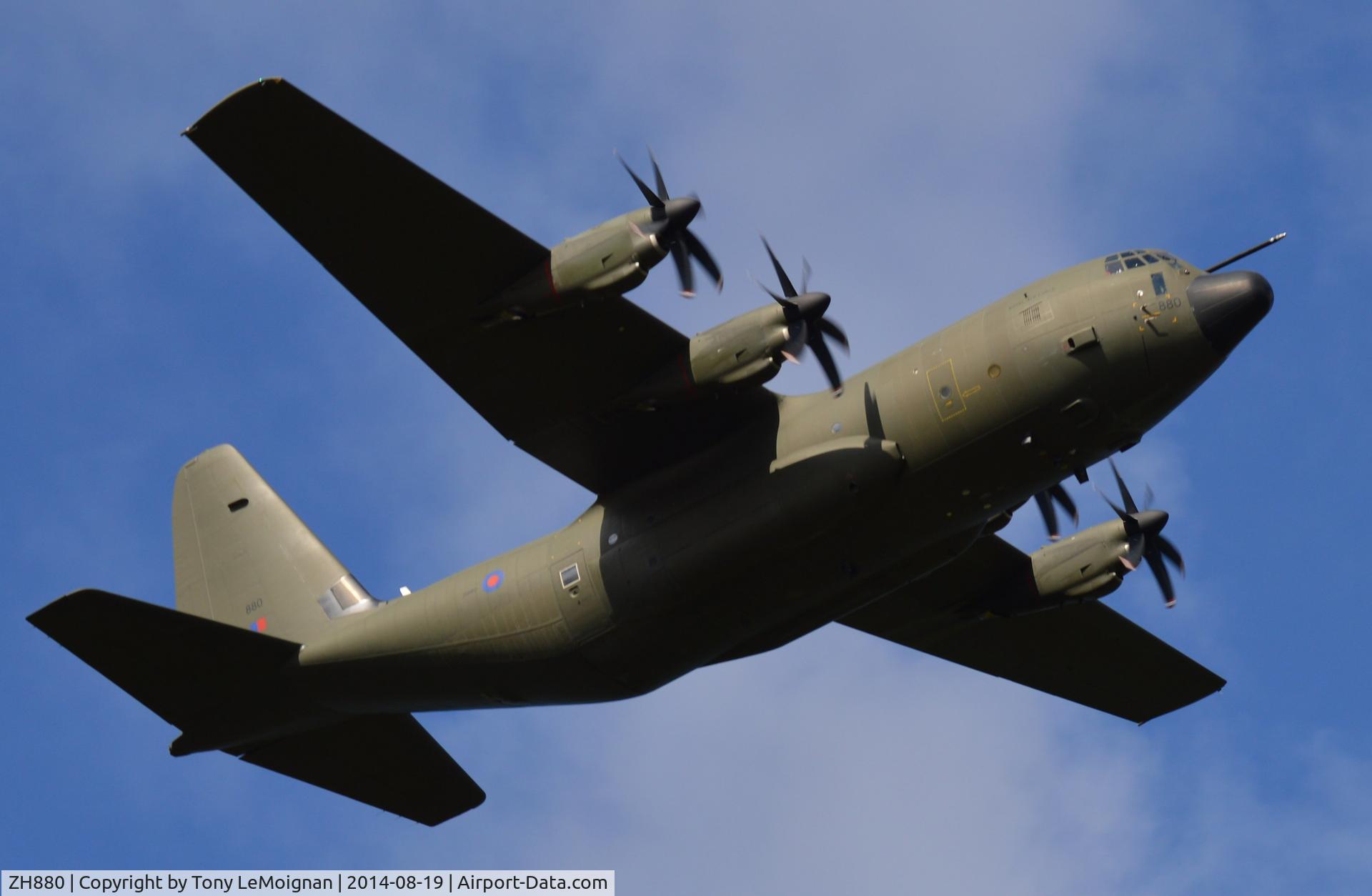 ZH880, 1999 Lockheed Martin C-130J Hercules C.5 C/N 382-5478, Flying over loch Lomond, Scotland.