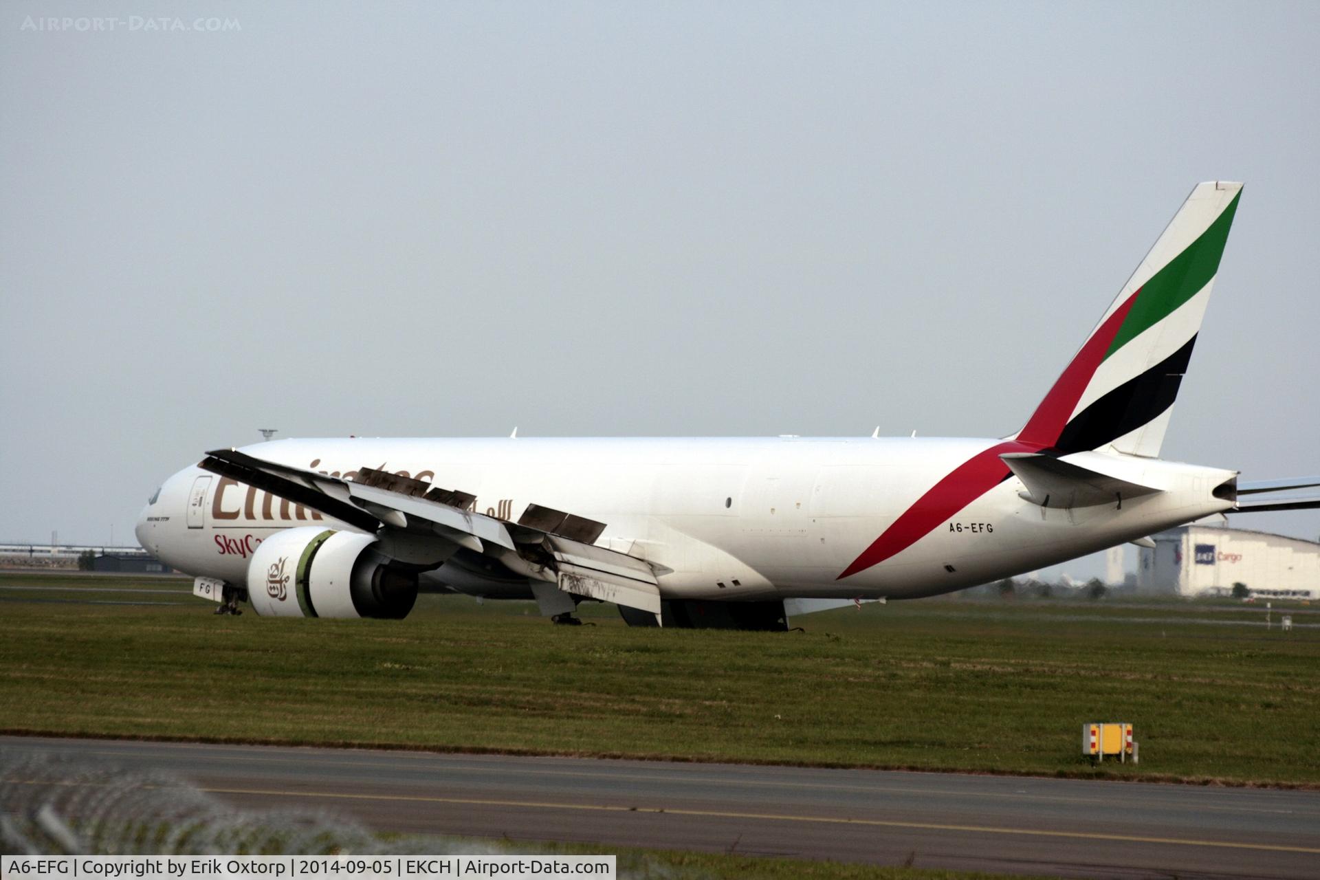 A6-EFG, 2012 Boeing 777-F1H C/N 35613, A6-EFG just arrived rw 04L