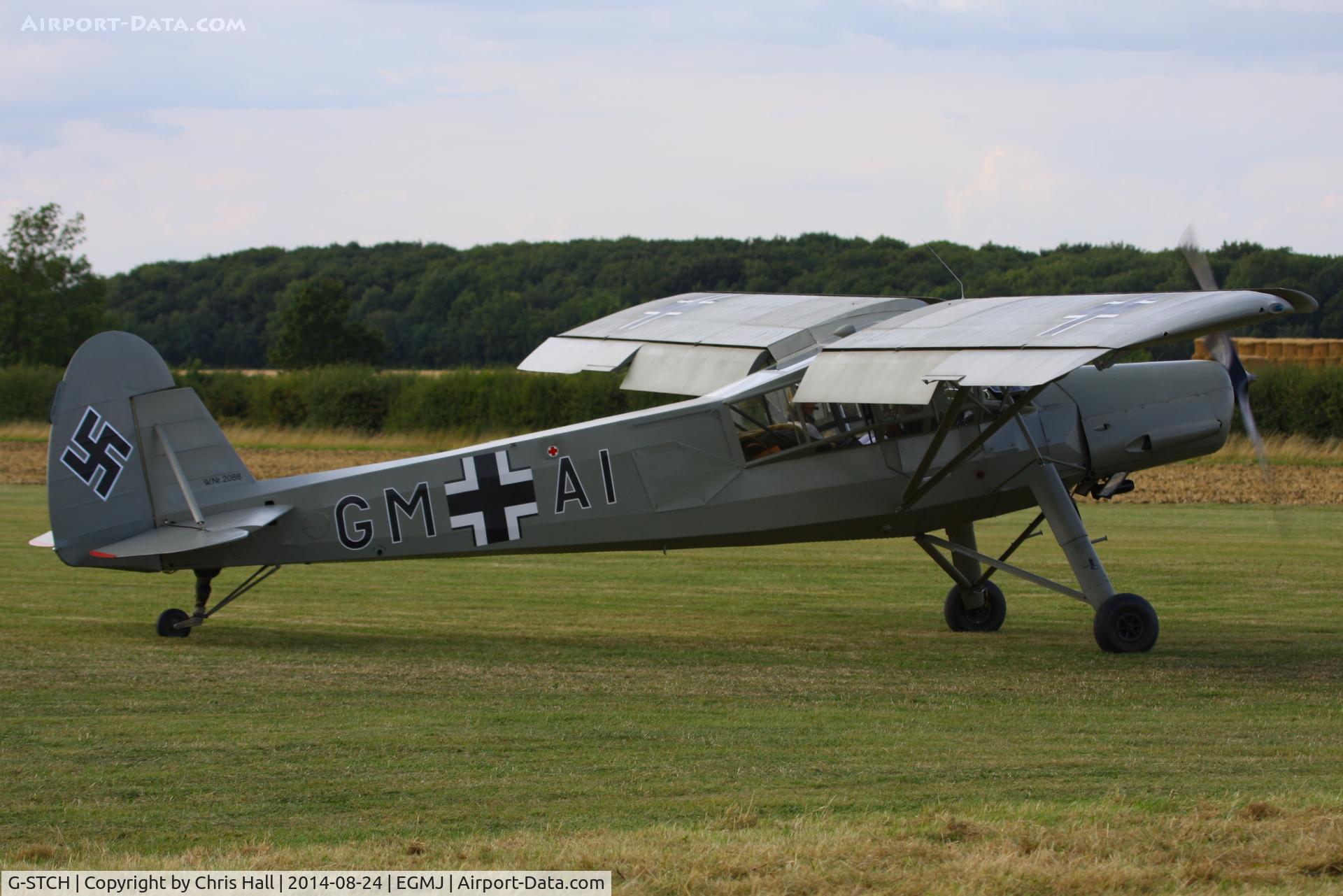 G-STCH, 1942 Fieseler Fi-156A-1 Storch C/N 2088, at the Little Gransden Airshow 2014