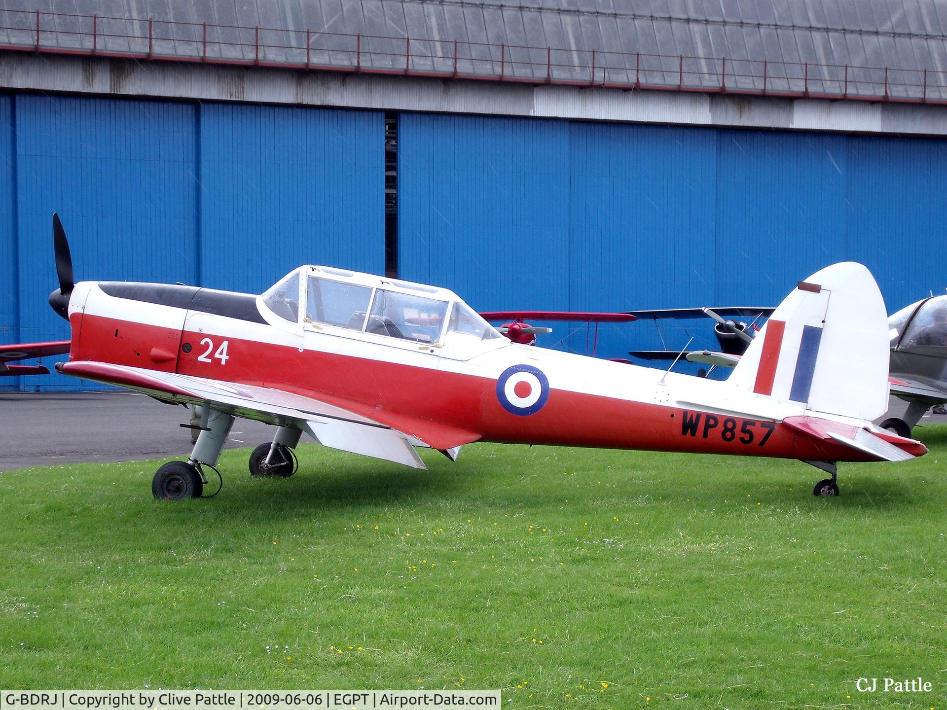 G-BDRJ, 1952 De Havilland DHC-1 Chipmunk T.10 C/N C1/0742, One half of the 'Caledonian Chipmunks' at the Perth (EGPT) Airshow 2009