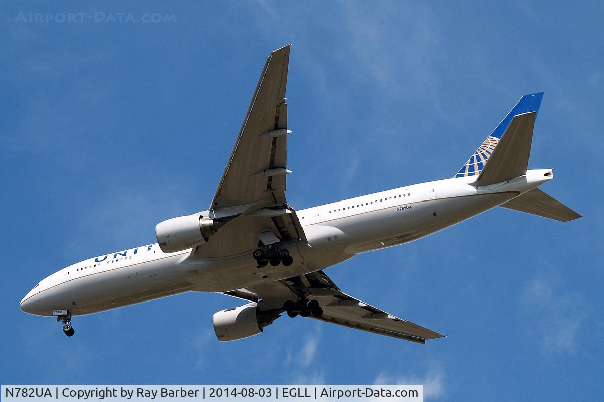 N782UA, 1997 Boeing 777-222 C/N 26948, Boeing 777-222ER [26948] (United Airlines) Home~G 03/08/2014. On approach 27R.