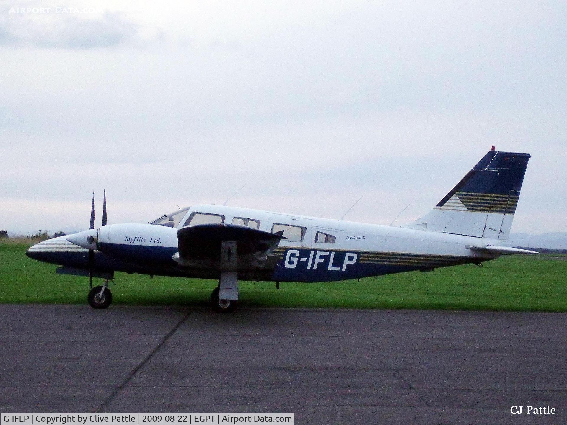 G-IFLP, 1980 Piper PA-34-200T Seneca C/N 34-8070029, Parked up at its base at Perth EGPT
