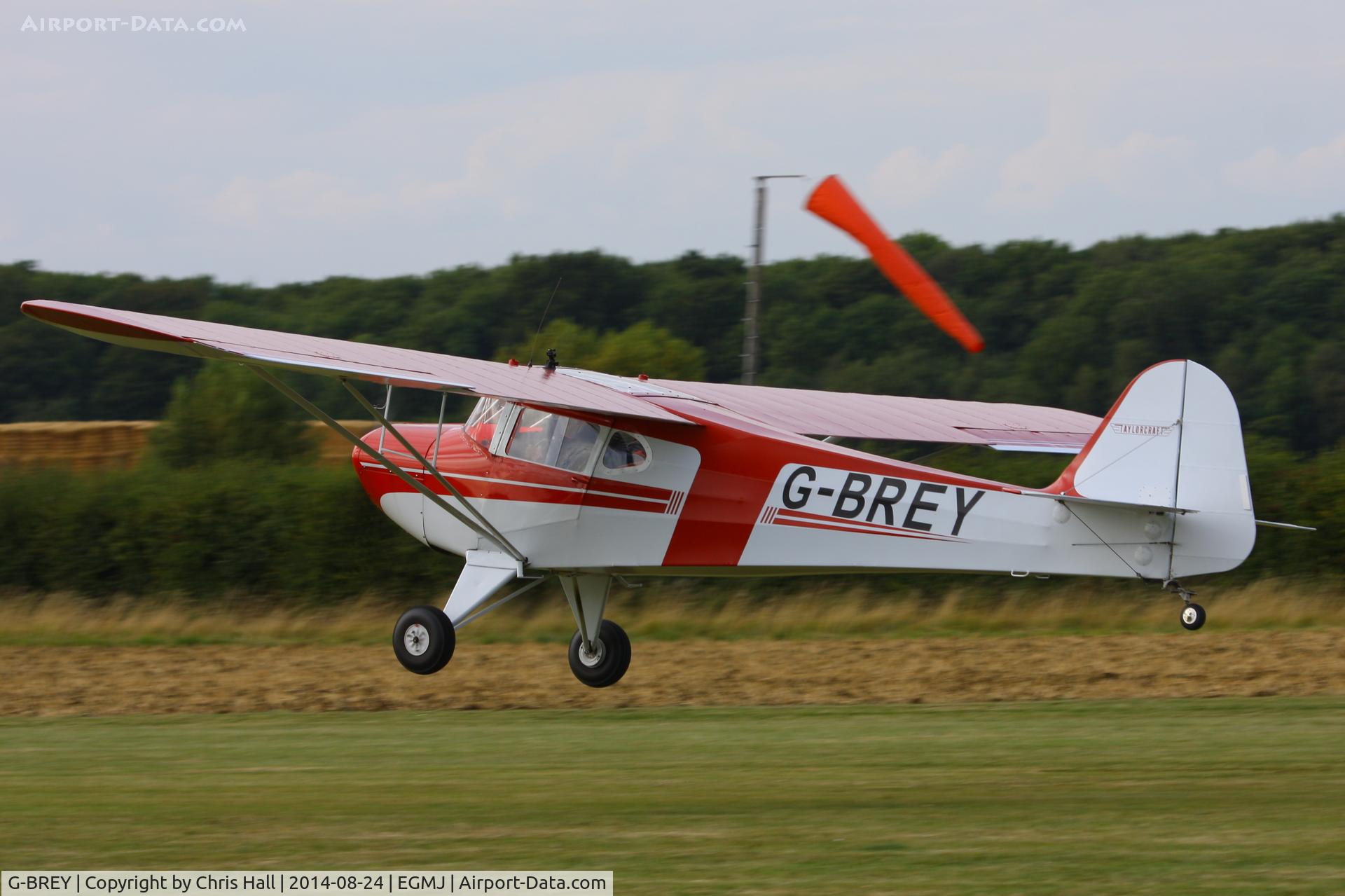 G-BREY, 1946 Taylorcraft BC-12D Twosome C/N 7299, at the Little Gransden Airshow 2014