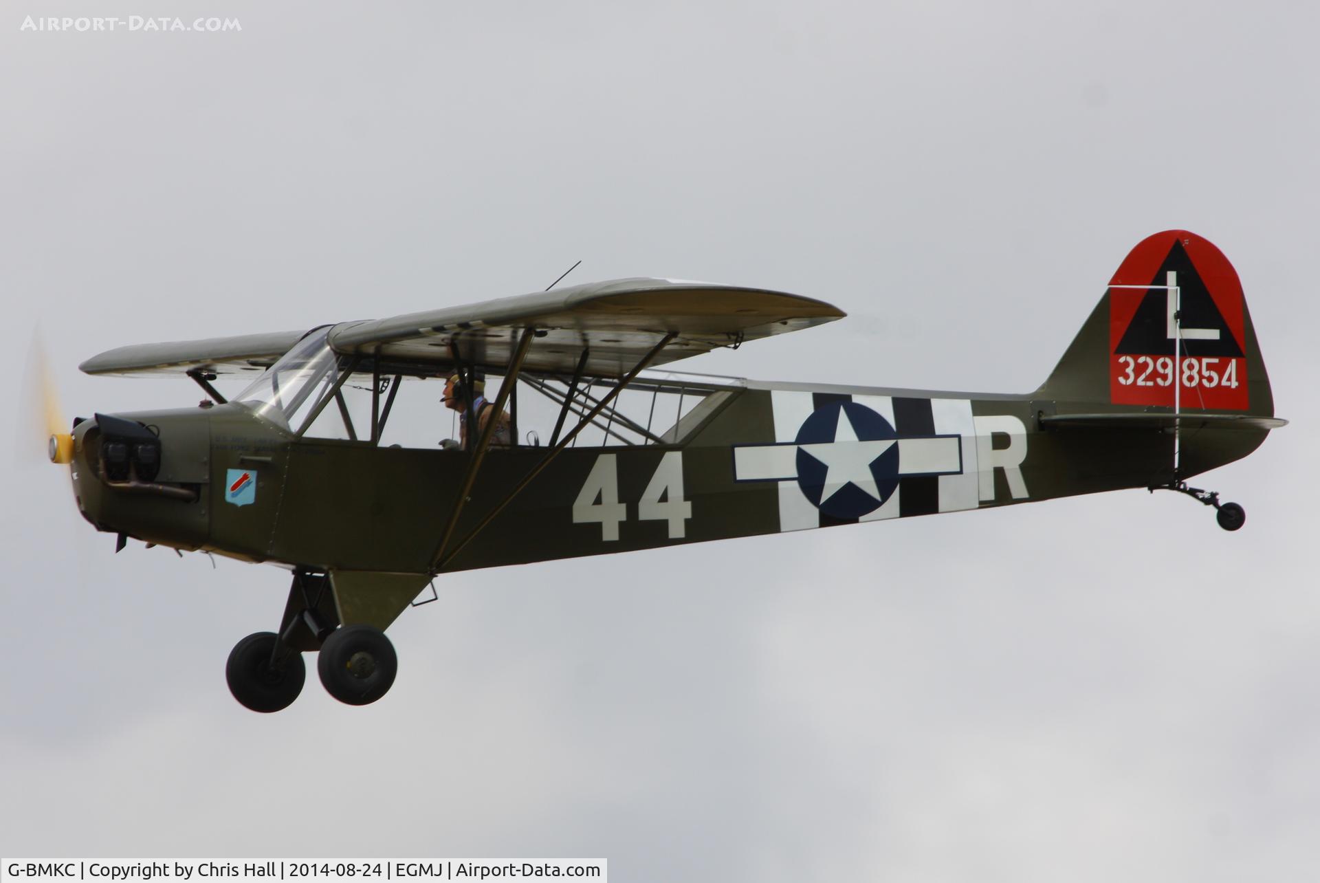 G-BMKC, 1943 Piper L-4H Grasshopper (J3C-65D) C/N 11145, at the Little Gransden Airshow 2014
