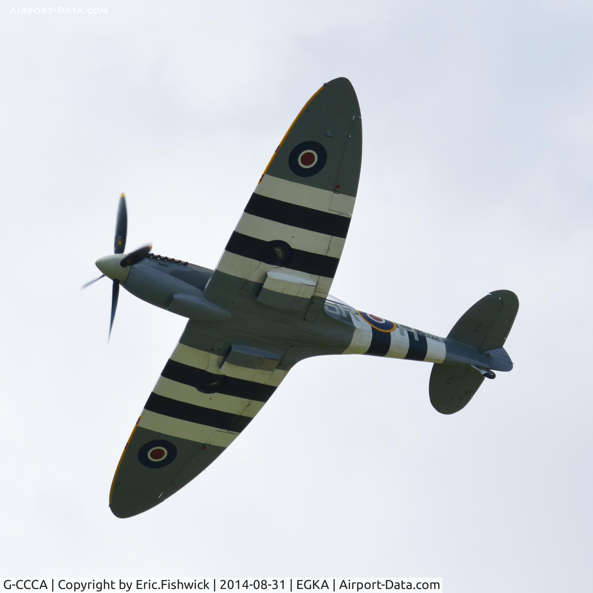 G-CCCA, 1944 Supermarine 509 Spitfire TR.IXc C/N CBAF.9590, 44. G-CCCA in display mode at the superb 25th Anniversary RAFA Shoreham Airshow.