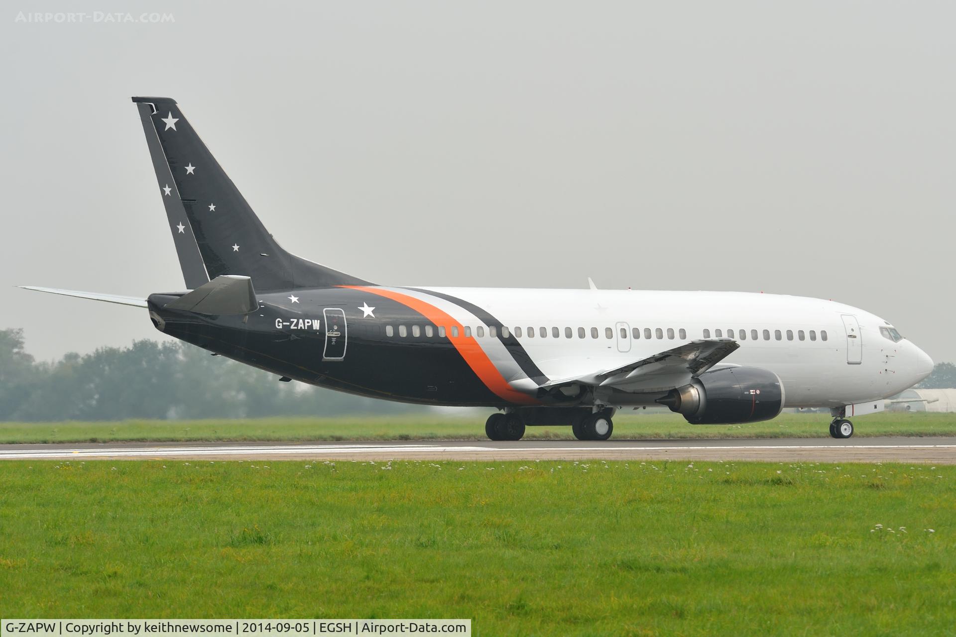 G-ZAPW, 1988 Boeing 737-3L9 C/N 24219, Revised colour scheme !