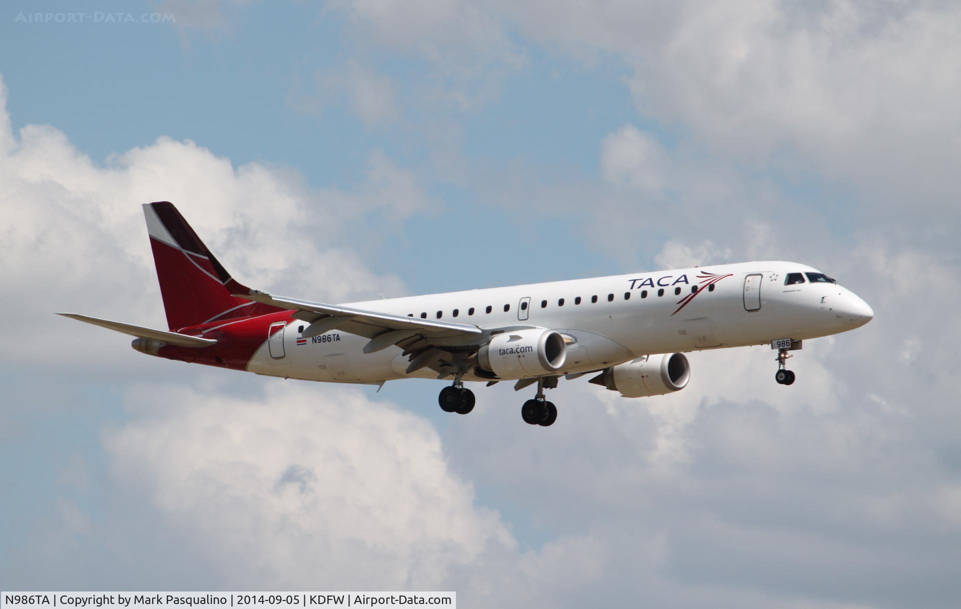 N986TA, Embraer ERJ-190-100 IGW 190AR C/N 19000360, ERJ-190-100 IGW
