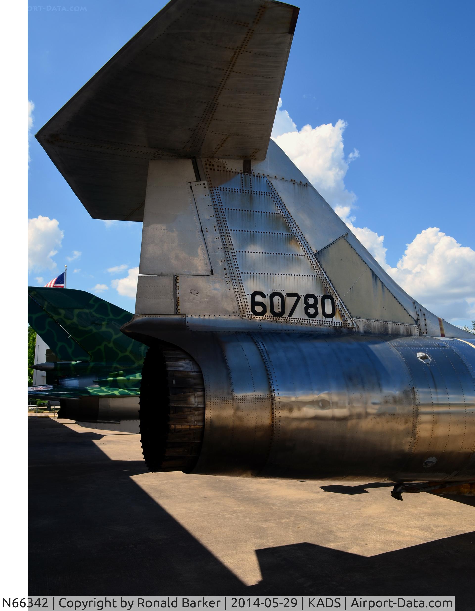 N66342, 1956 Lockheed F-104A Starfighter C/N 56-780, Vertical Stab Cavanaugh Flight Museum Addison, TX