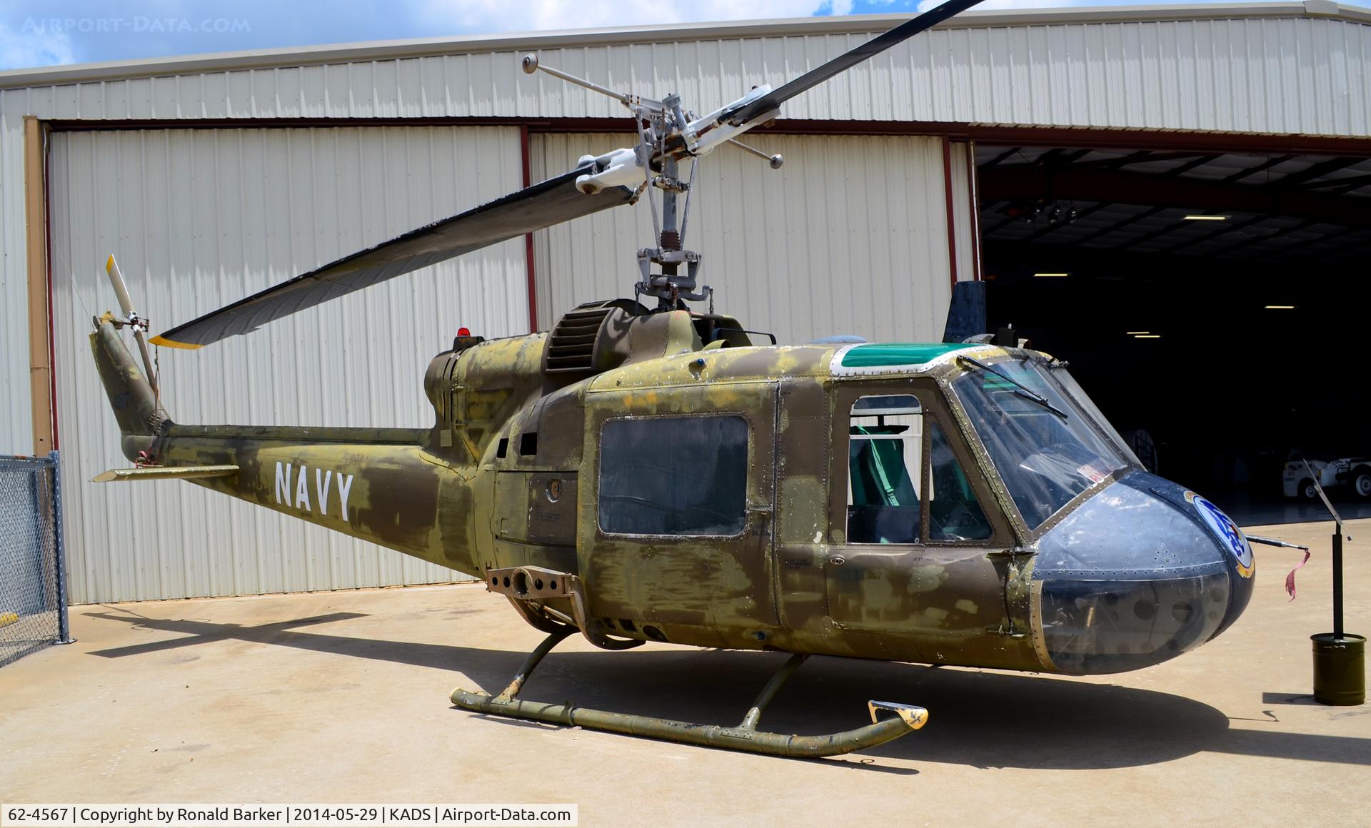 62-4567, 1962 Bell UH-1B Iroquois C/N 627, Cavanaugh Flight Museum Addison, TX