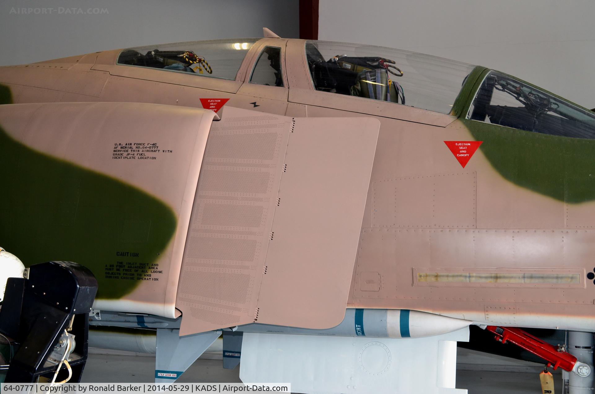 64-0777, 1964 McDonnell F-4C Phantom II C/N 1080, Good view of right intake ramp and canopies, Cavanaugh Flight Museum Addison, TX