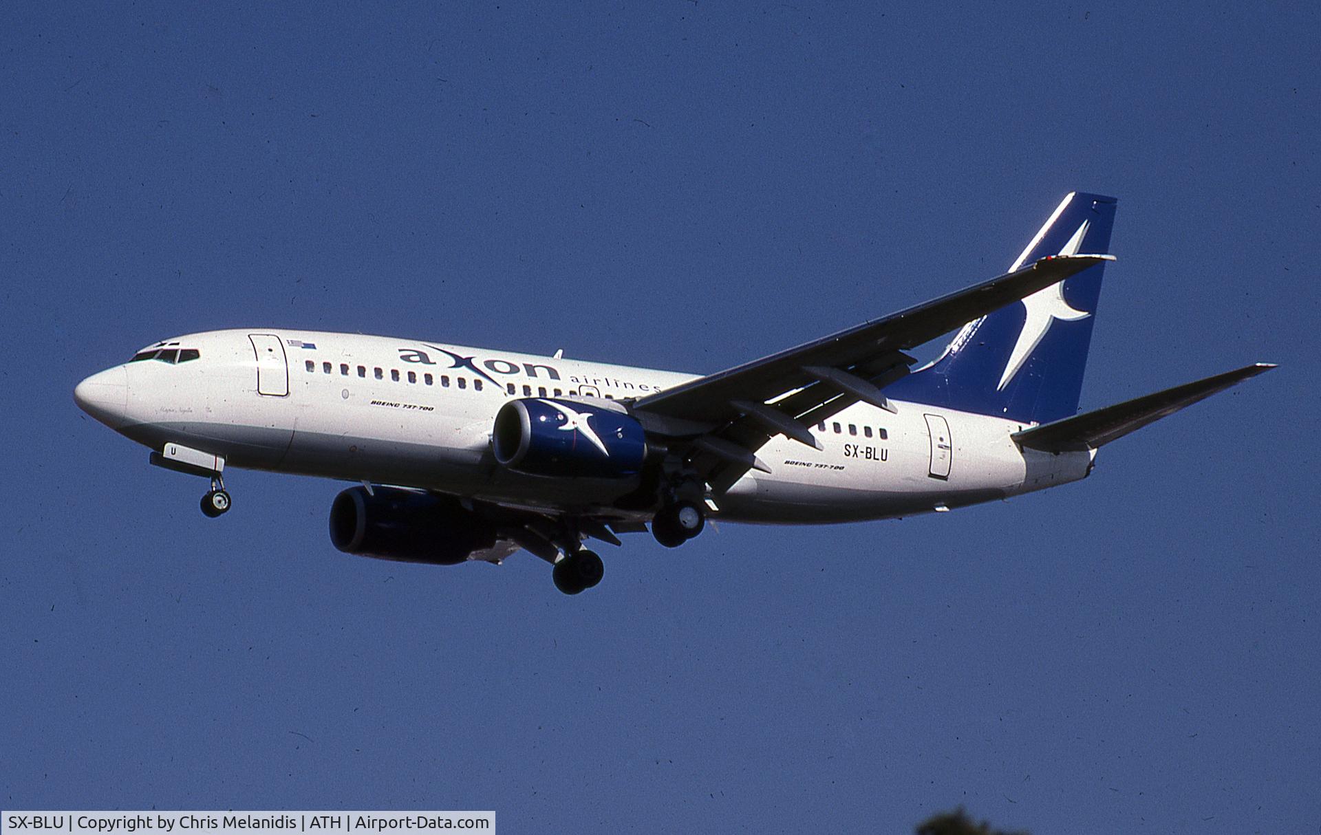 SX-BLU, 1999 Boeing 737-7K9 C/N 28091, Scan from K64 Slide - Athens Hellenikon