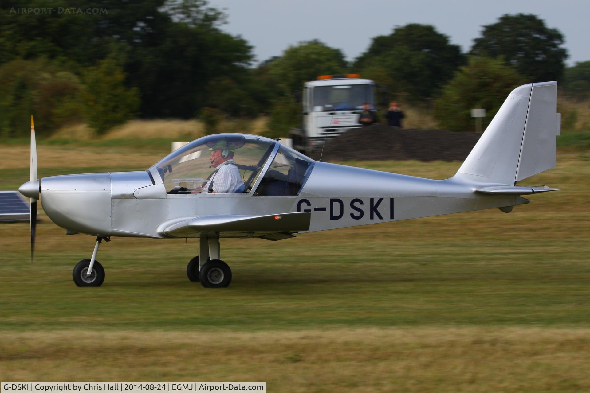 G-DSKI, 2005 Aerotechnik EV-97 Eurostar C/N PFA 315-14088, at the Little Gransden Airshow 2014