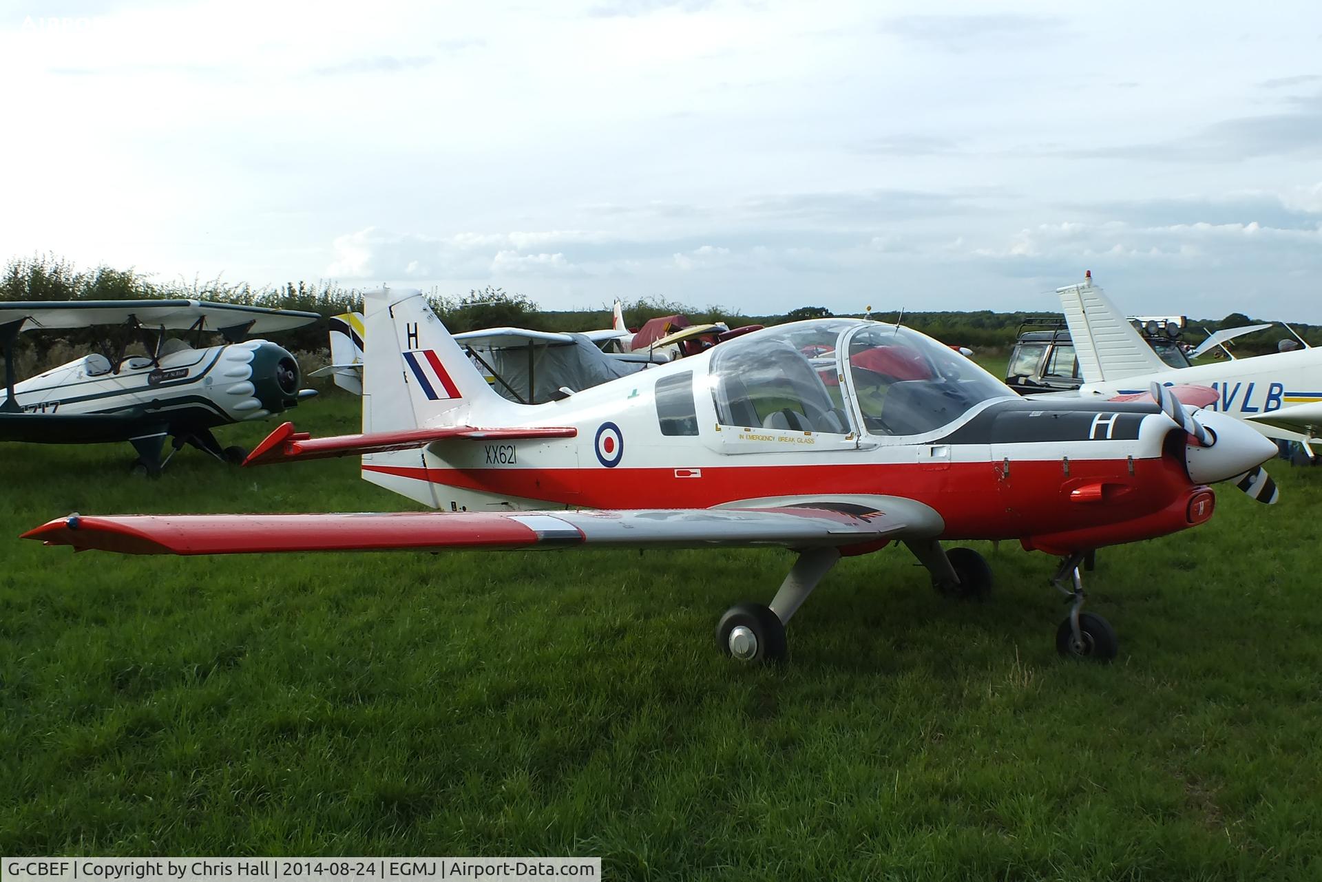 G-CBEF, 1974 Scottish Aviation Bulldog T.1 C/N BH120/286, at the Little Gransden Airshow 2014