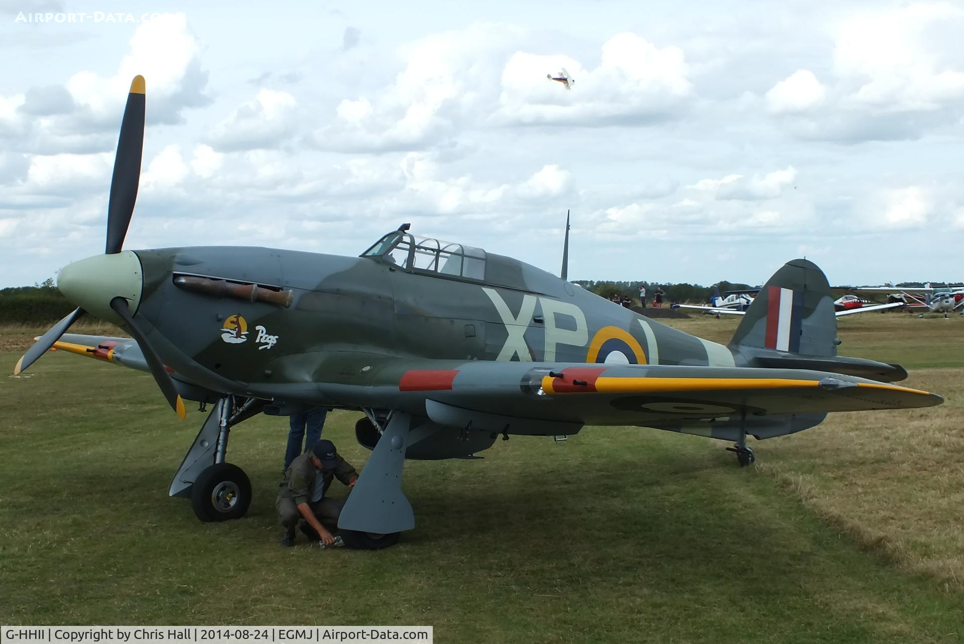 G-HHII, 1940 Hawker (CCF) Hurricane Mk2B C/N CCF/R20023, at the Little Gransden Airshow 2014