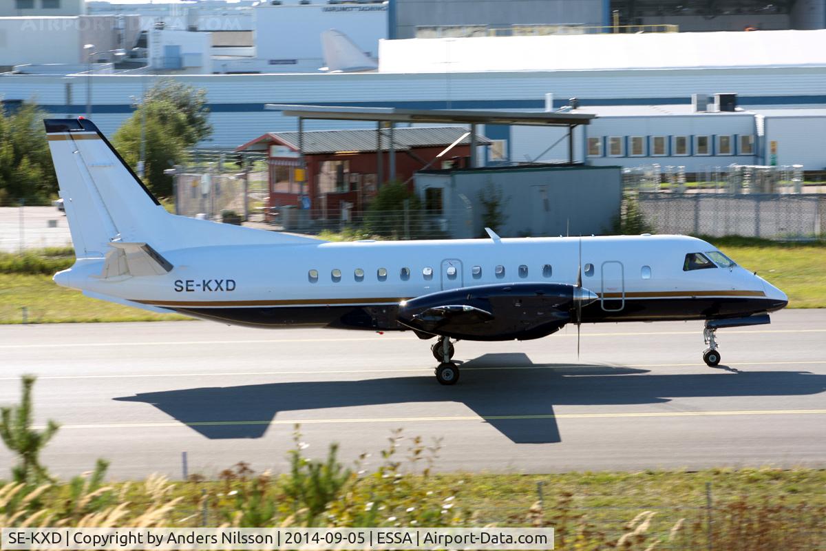 SE-KXD, 1991 Saab 340B C/N 340B-248, Taxiing to an engine run up.