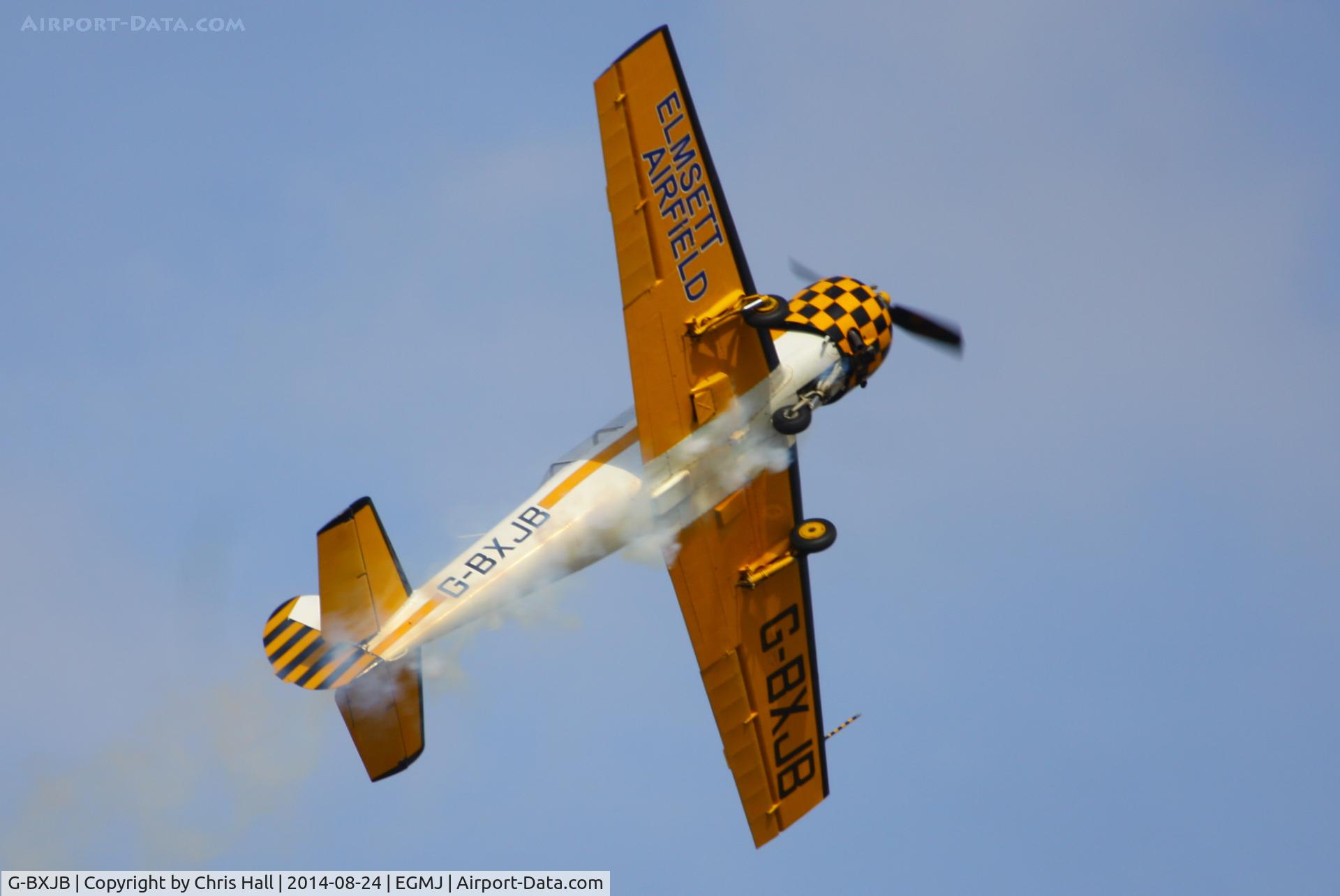 G-BXJB, 1987 Bacau Yak-52 C/N 877403, at the Little Gransden Airshow 2014