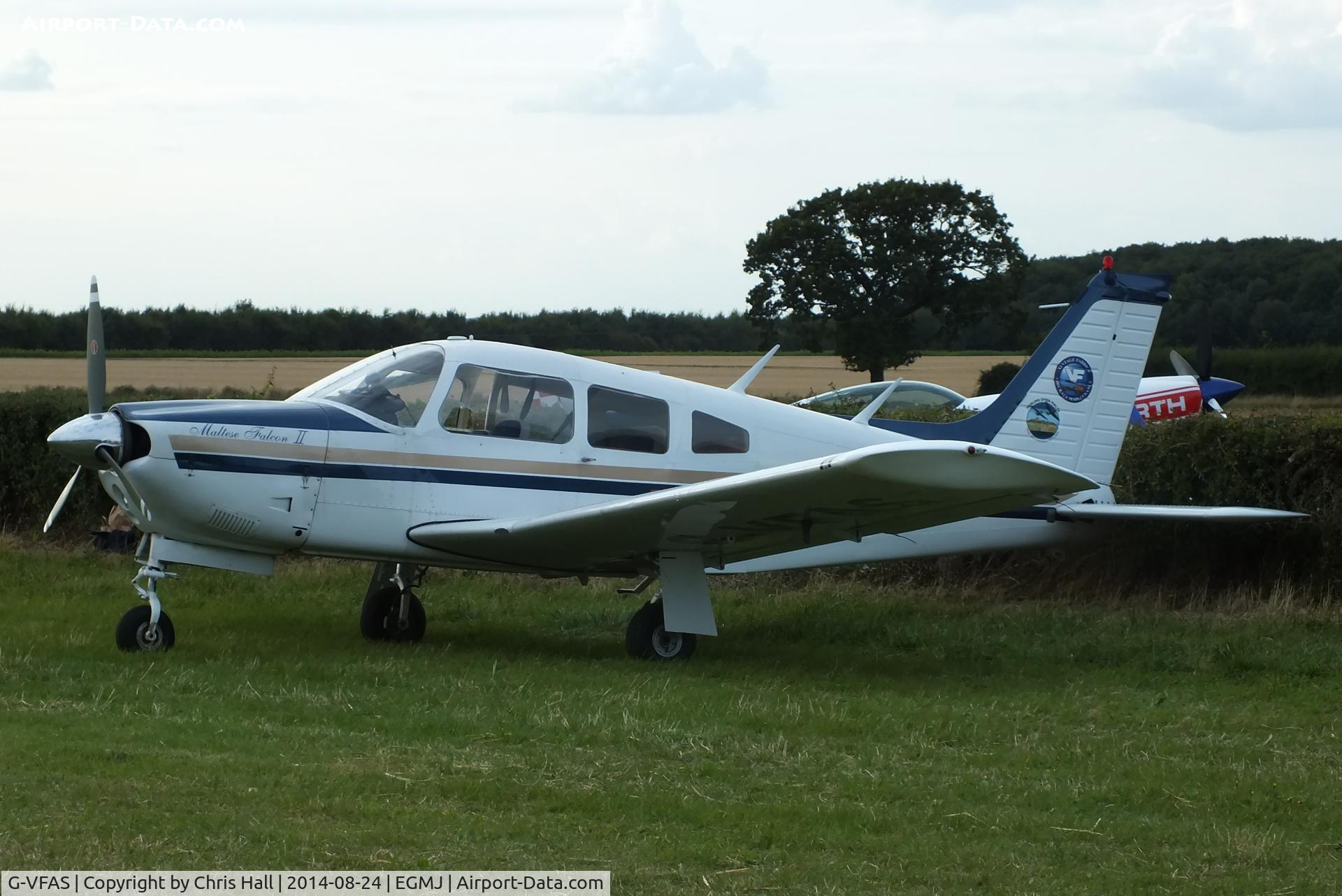 G-VFAS, 1974 Piper PA-28R-200 Cherokee Arrow C/N 28R-7435104, at the Little Gransden Airshow 2014